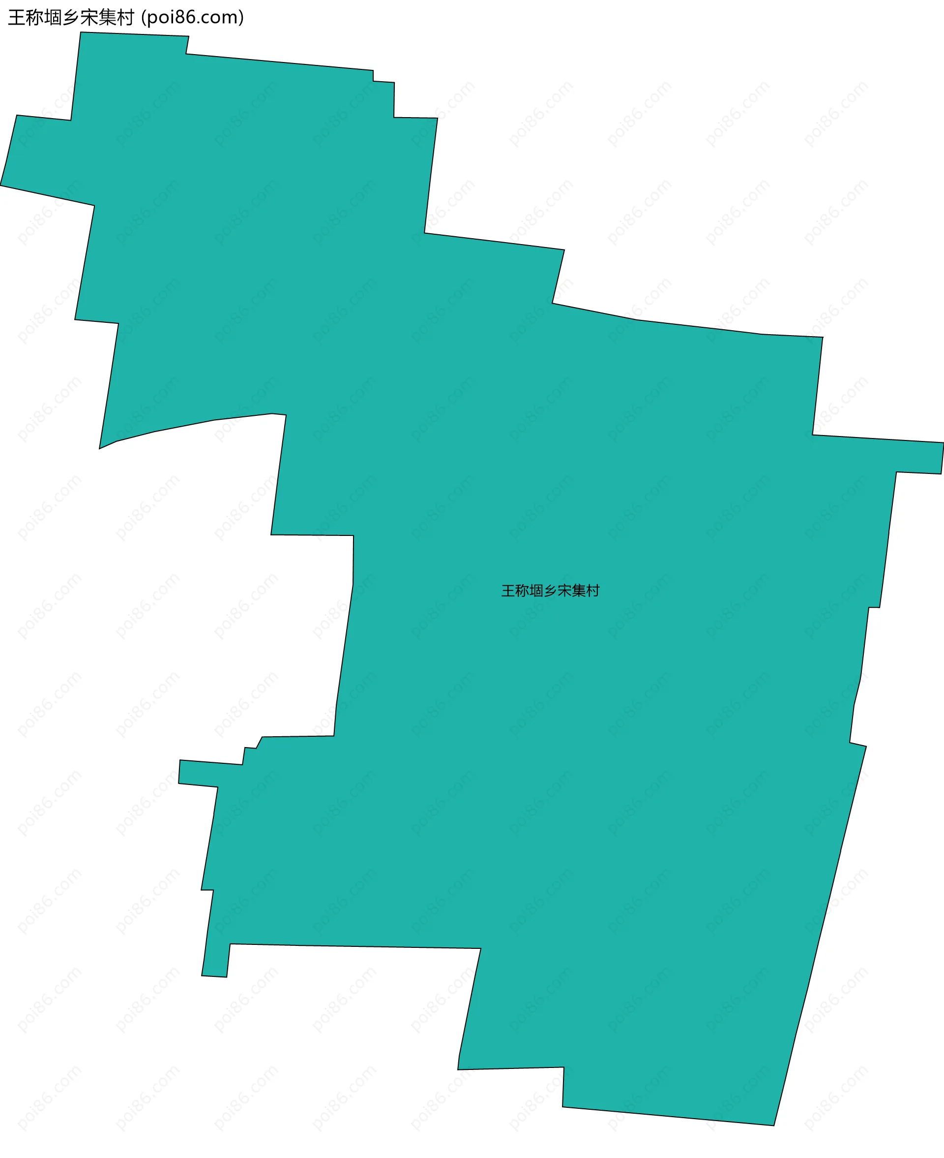 王称堌乡宋集村边界地图