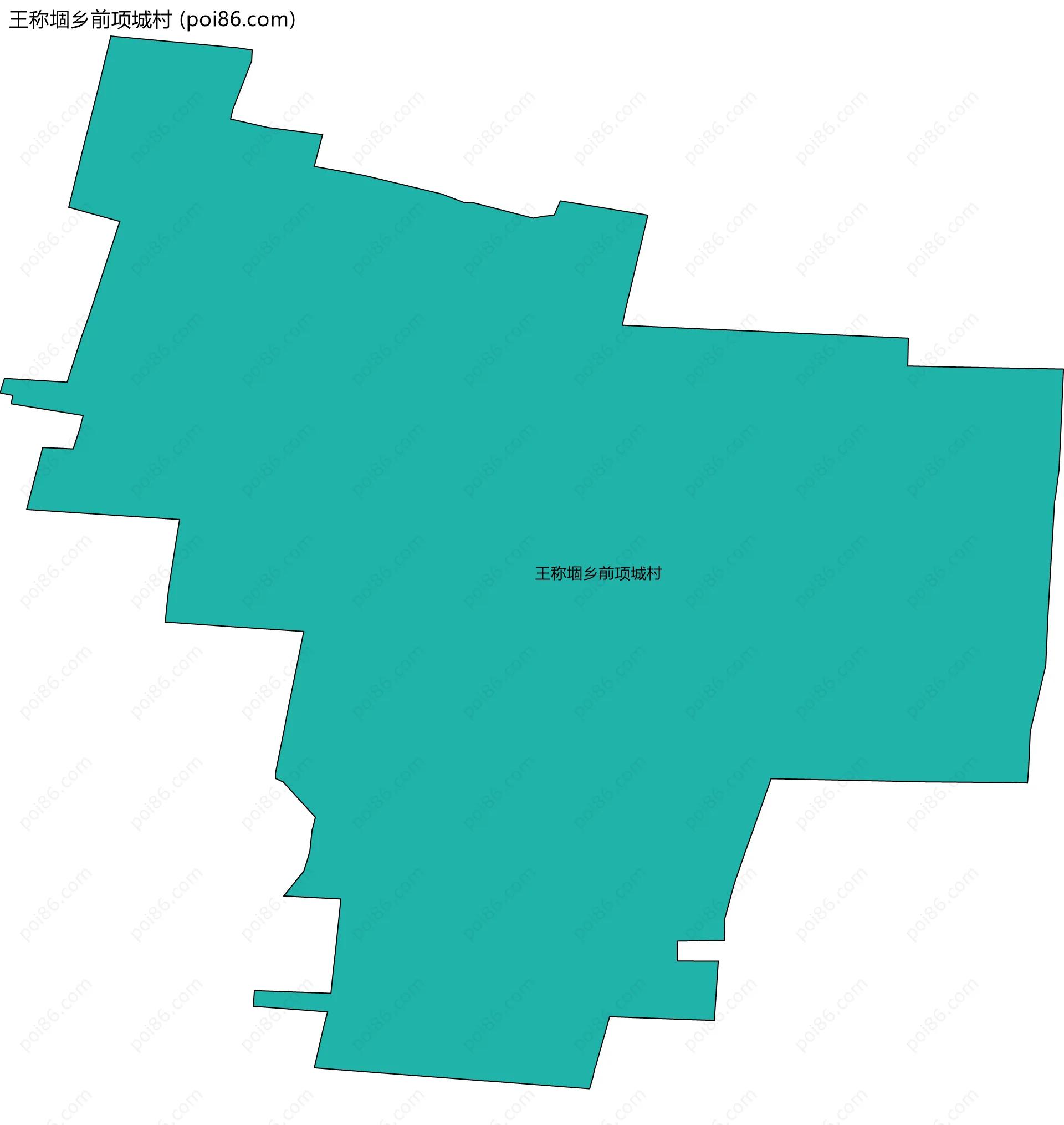 王称堌乡前项城村边界地图