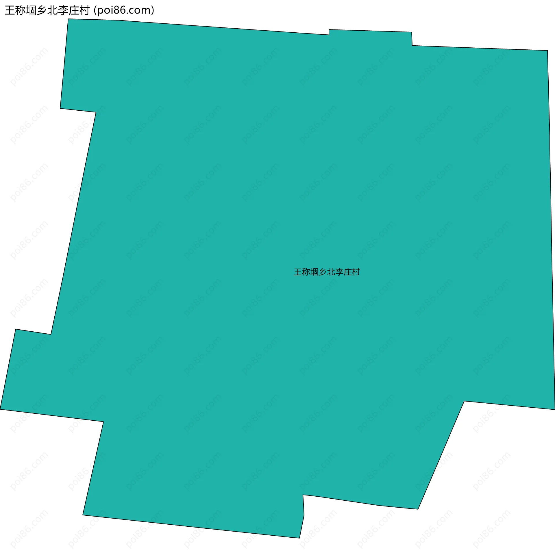 王称堌乡北李庄村边界地图