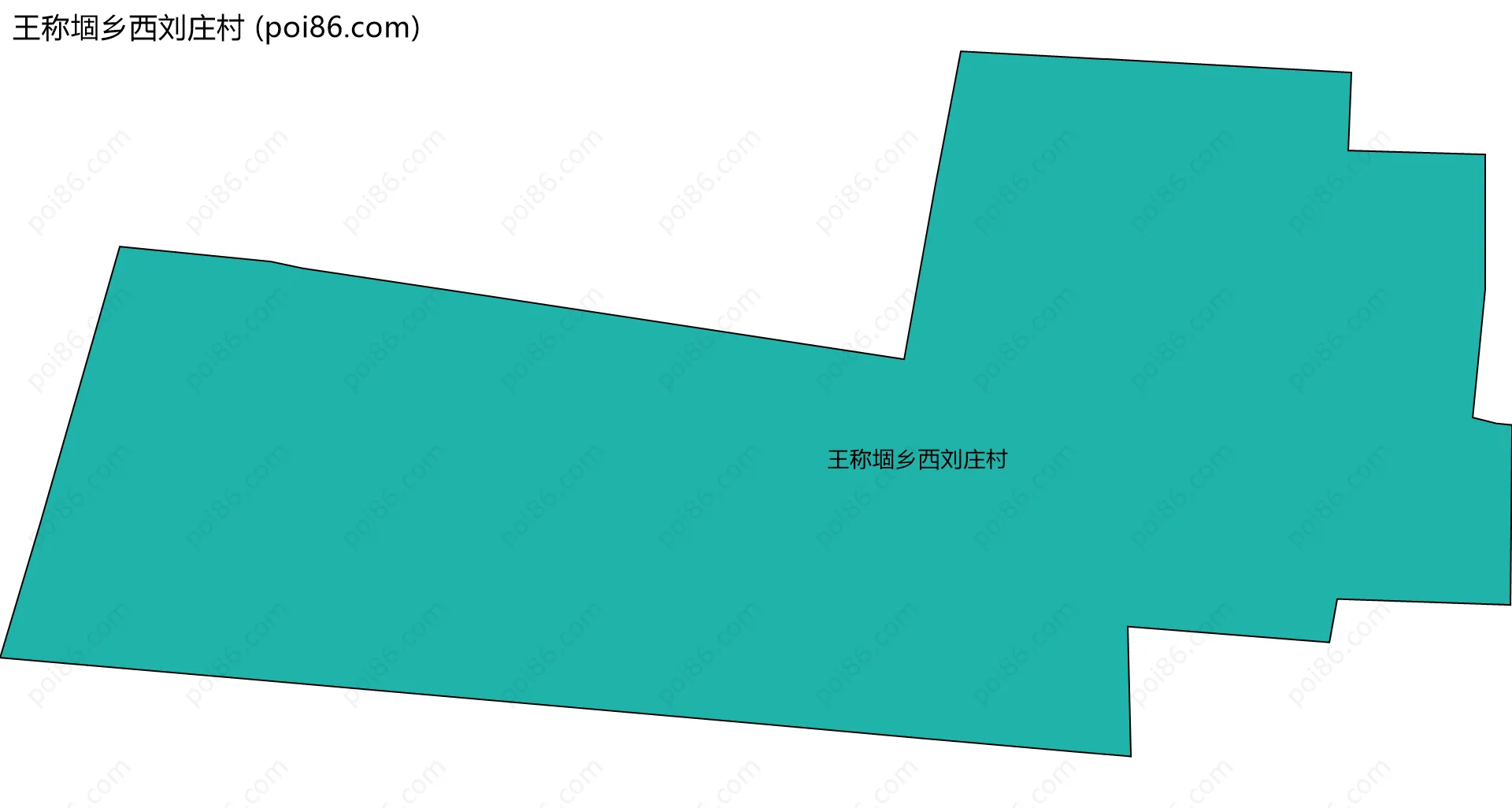 王称堌乡西刘庄村边界地图