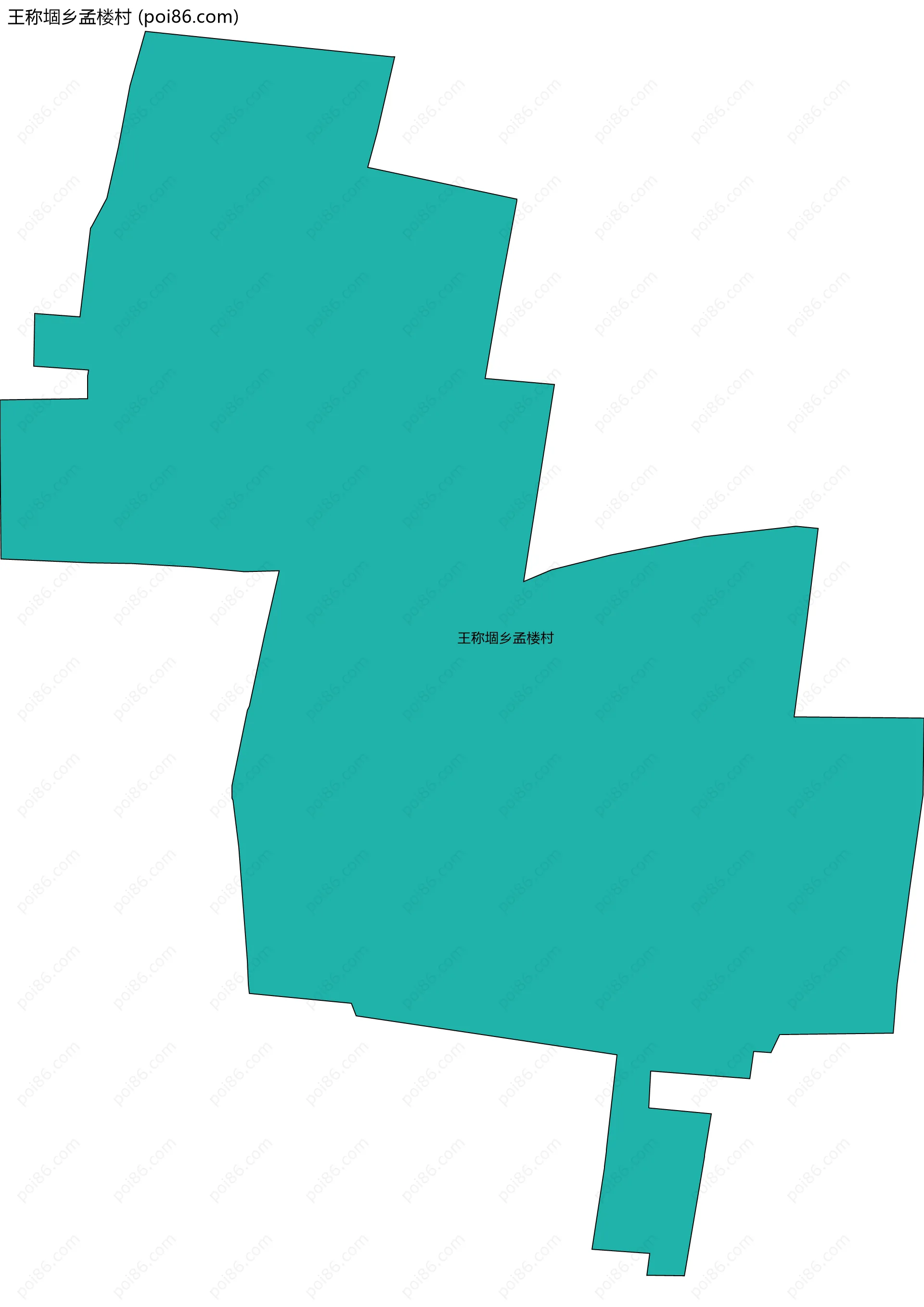 王称堌乡孟楼村边界地图