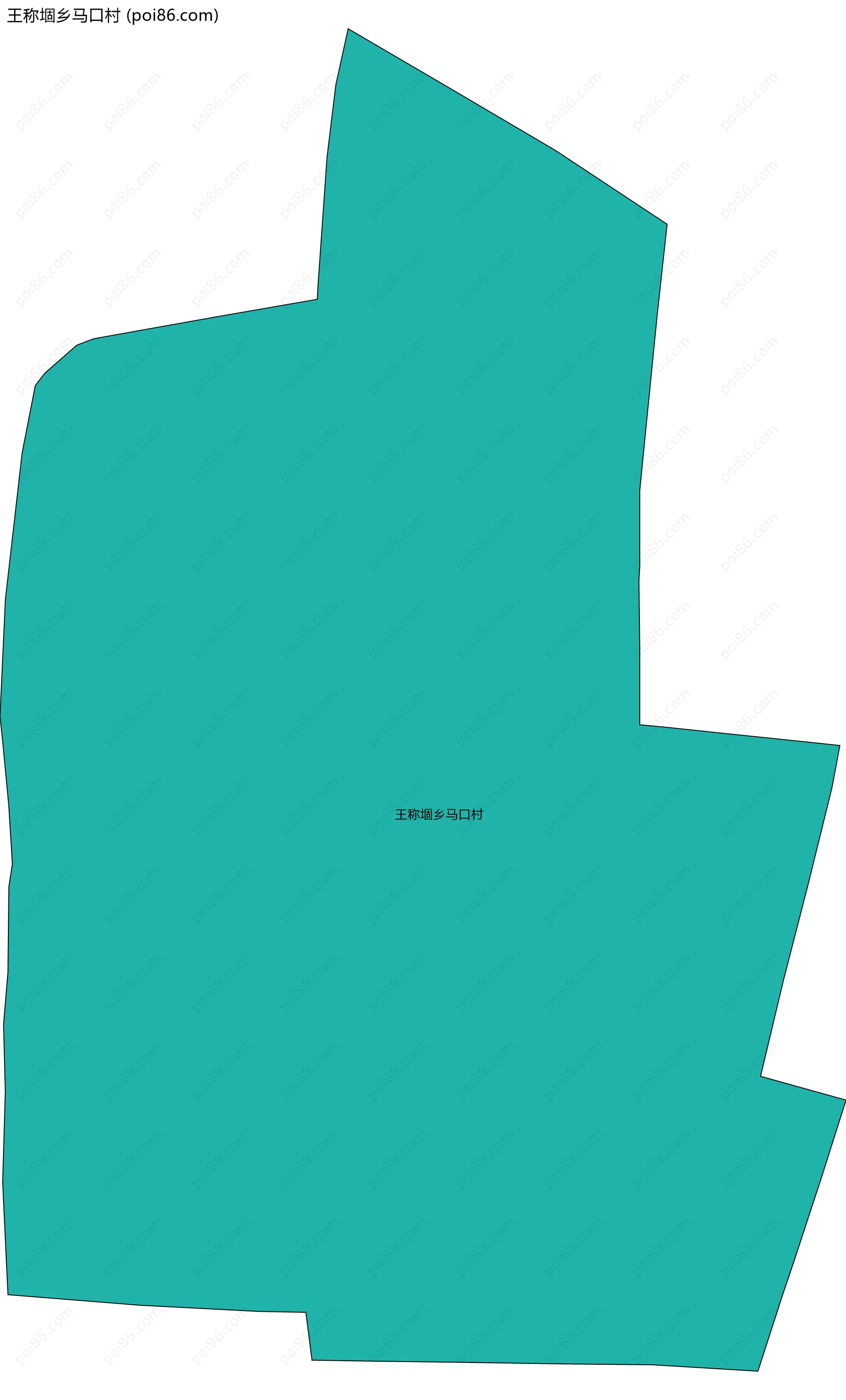 王称堌乡马口村边界地图