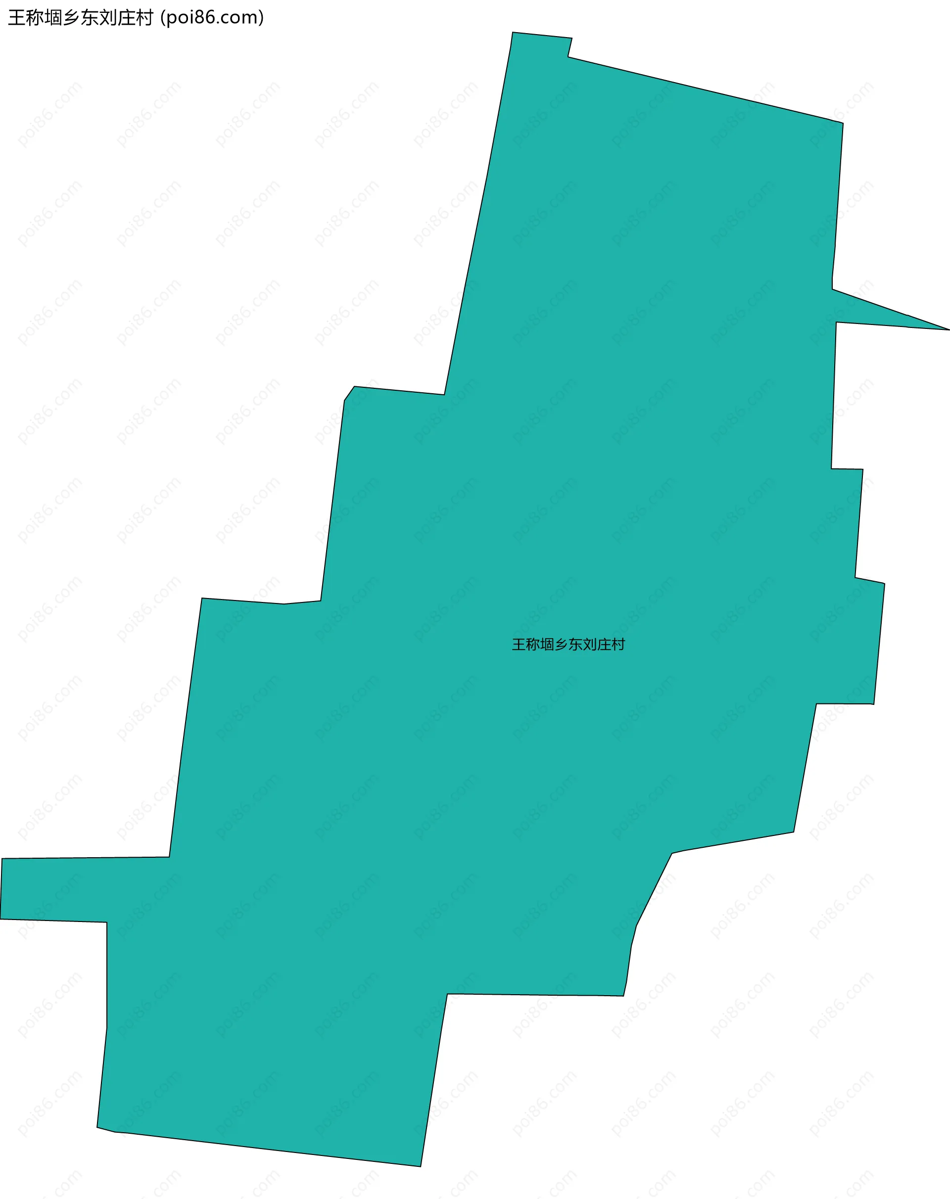 王称堌乡东刘庄村边界地图