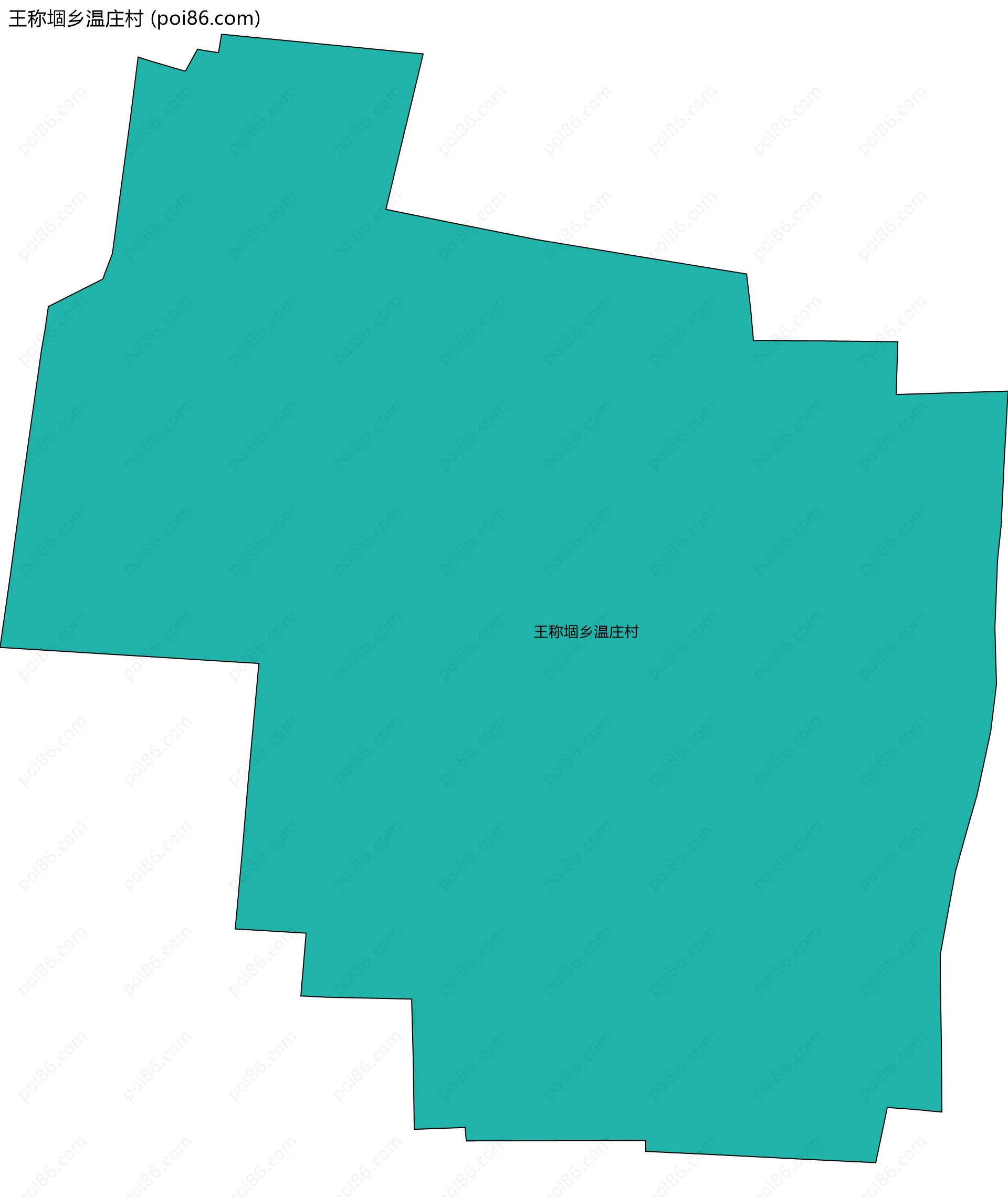 王称堌乡温庄村边界地图