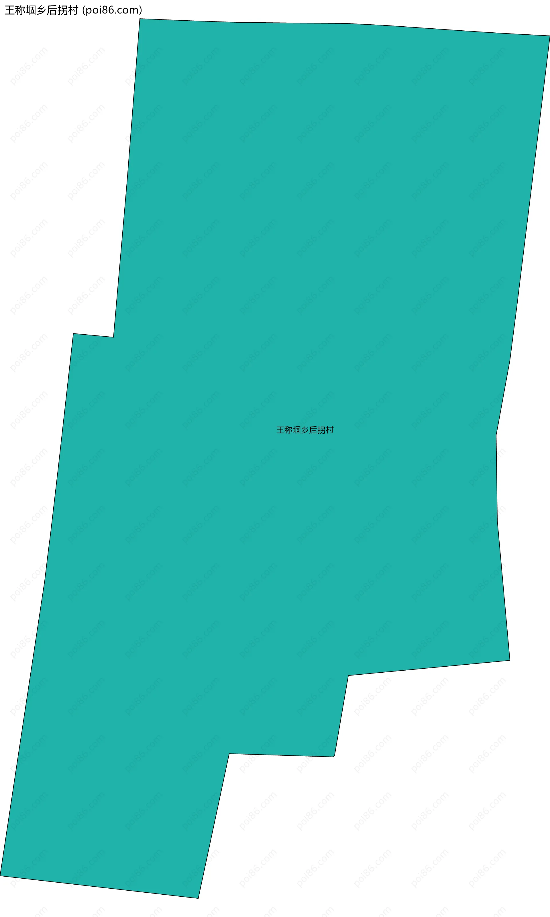 王称堌乡后拐村边界地图