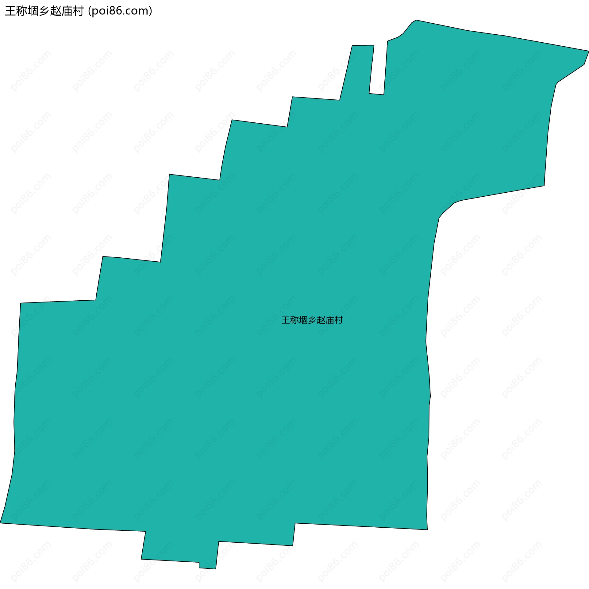 王称堌乡赵庙村边界地图