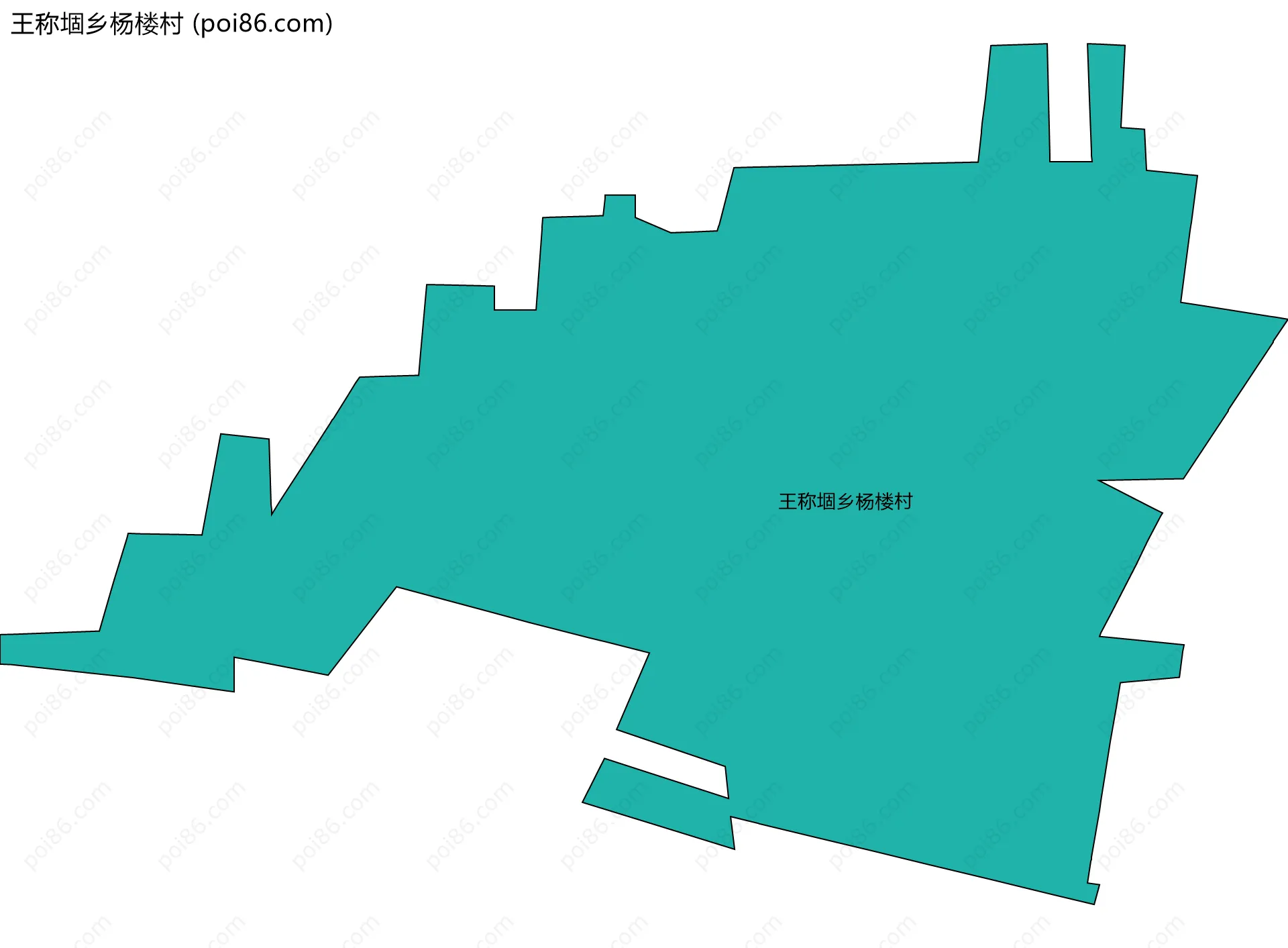 王称堌乡杨楼村边界地图