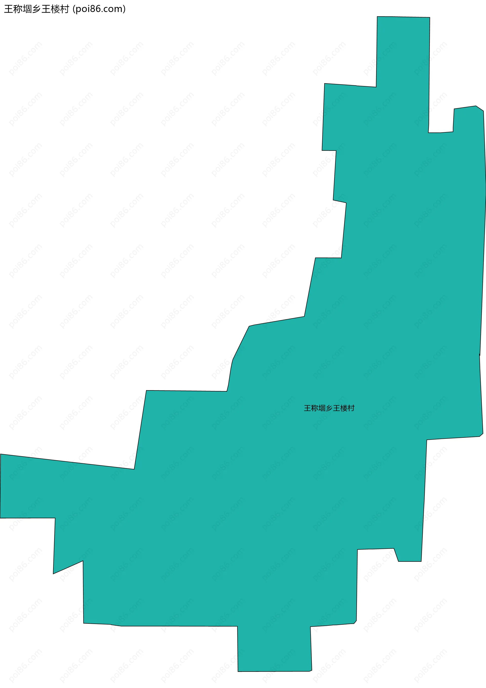 王称堌乡王楼村边界地图