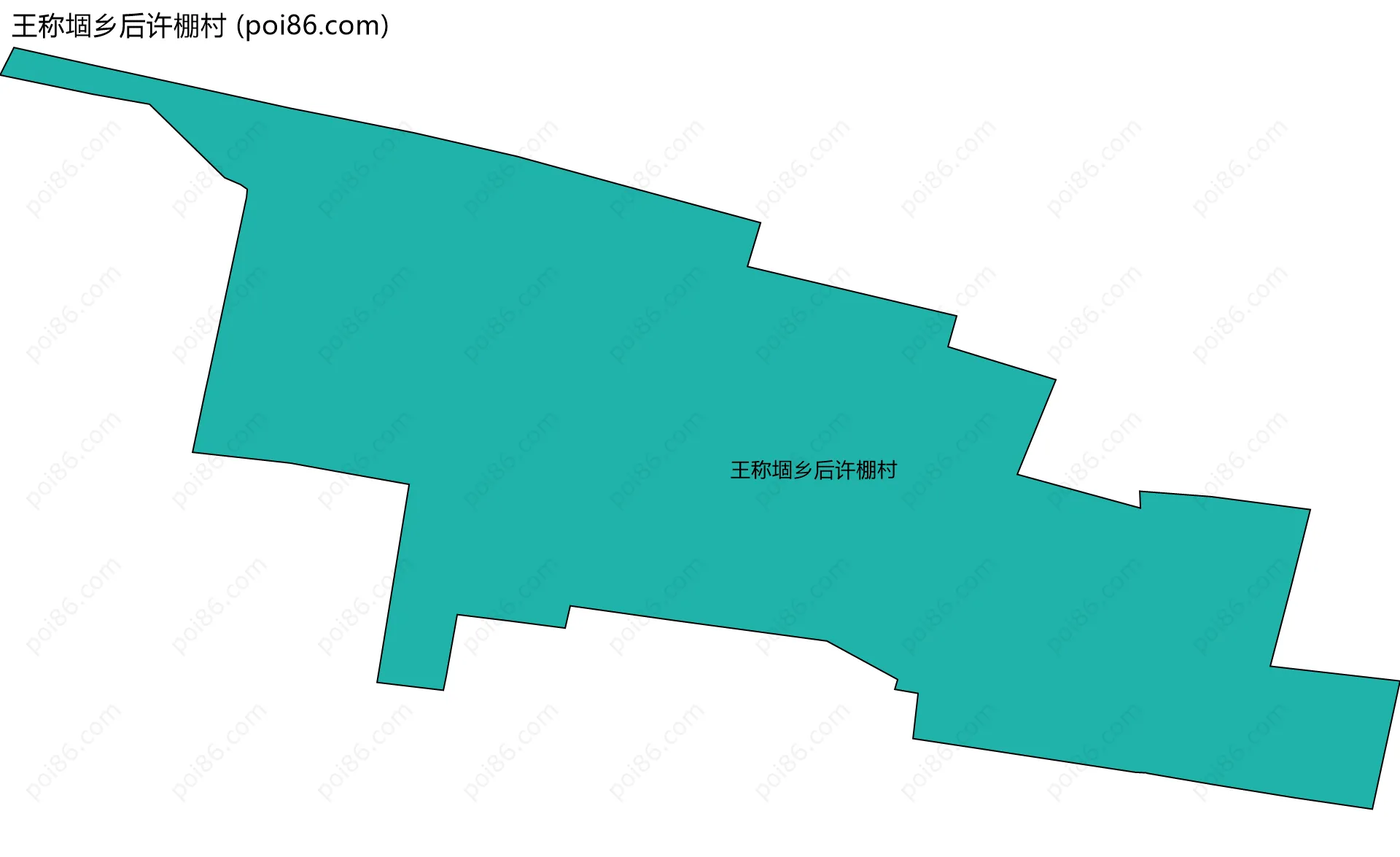 王称堌乡后许棚村边界地图
