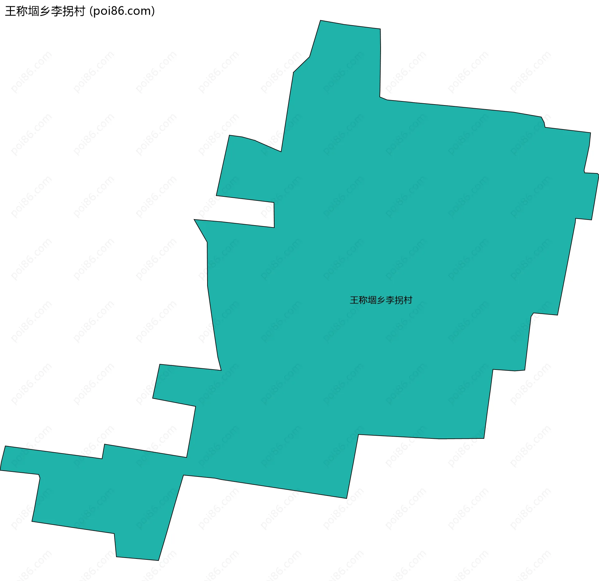 王称堌乡李拐村边界地图