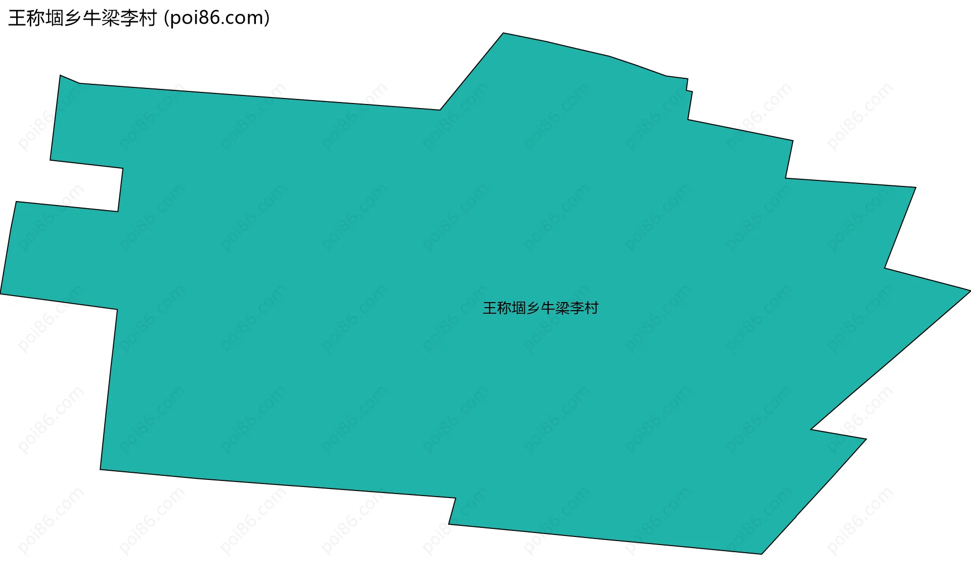 王称堌乡牛梁李村边界地图