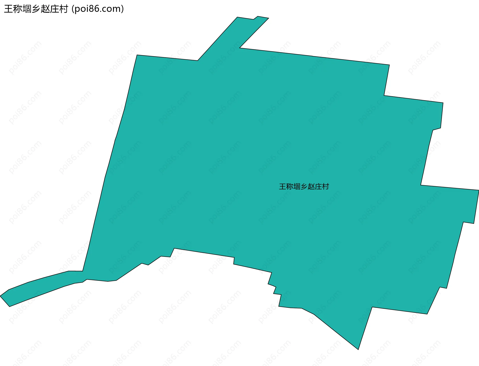 王称堌乡赵庄村边界地图