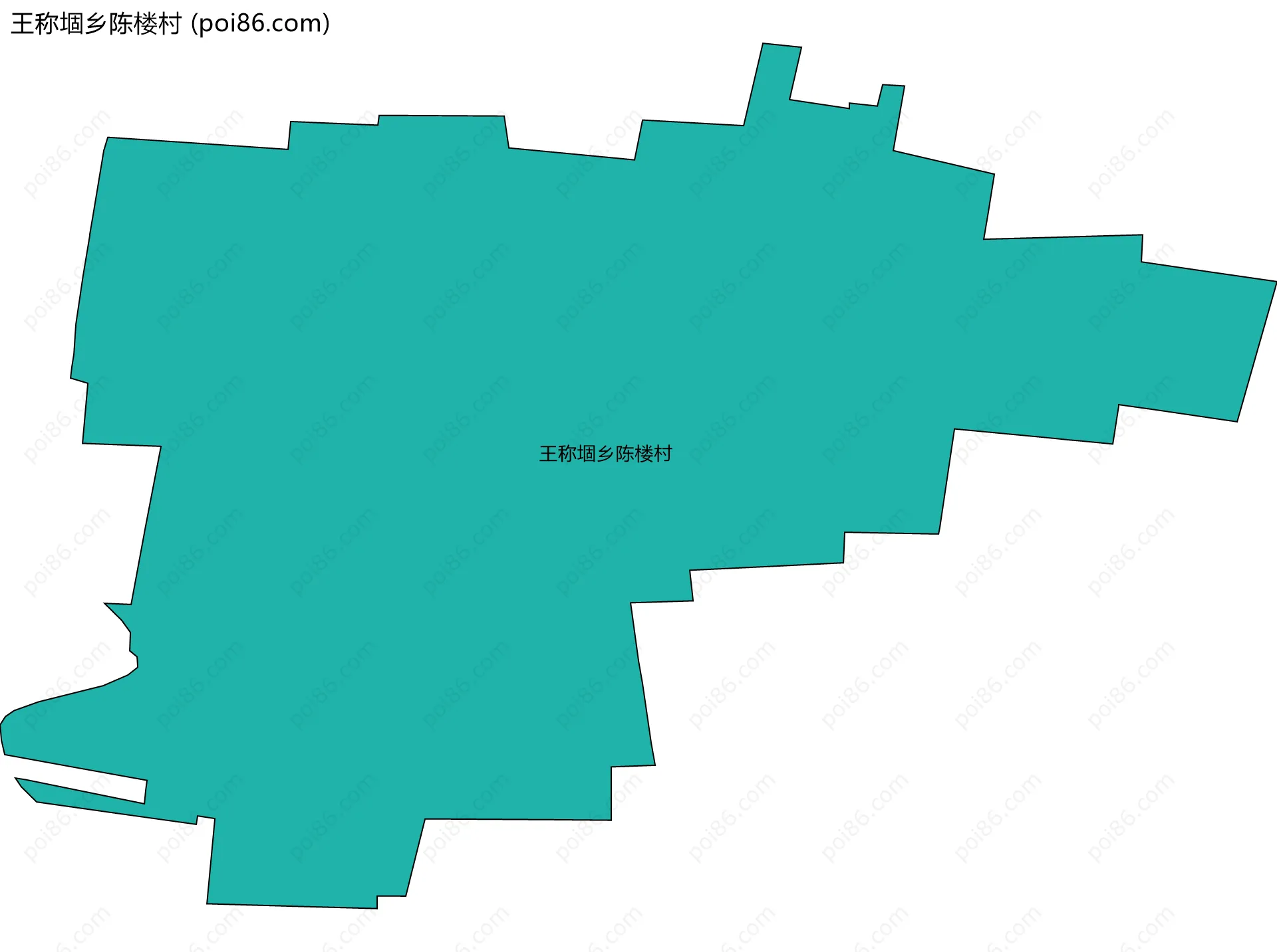 王称堌乡陈楼村边界地图