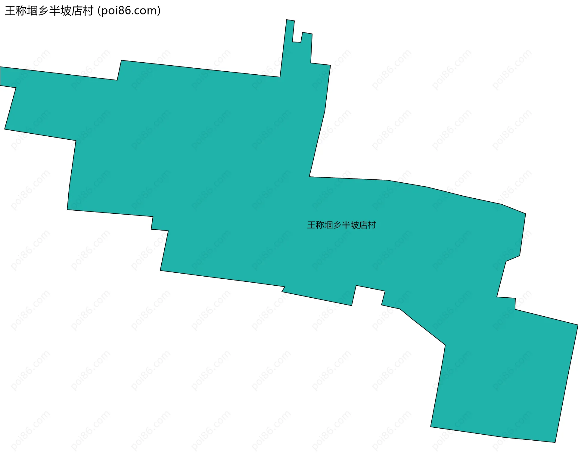 王称堌乡半坡店村边界地图