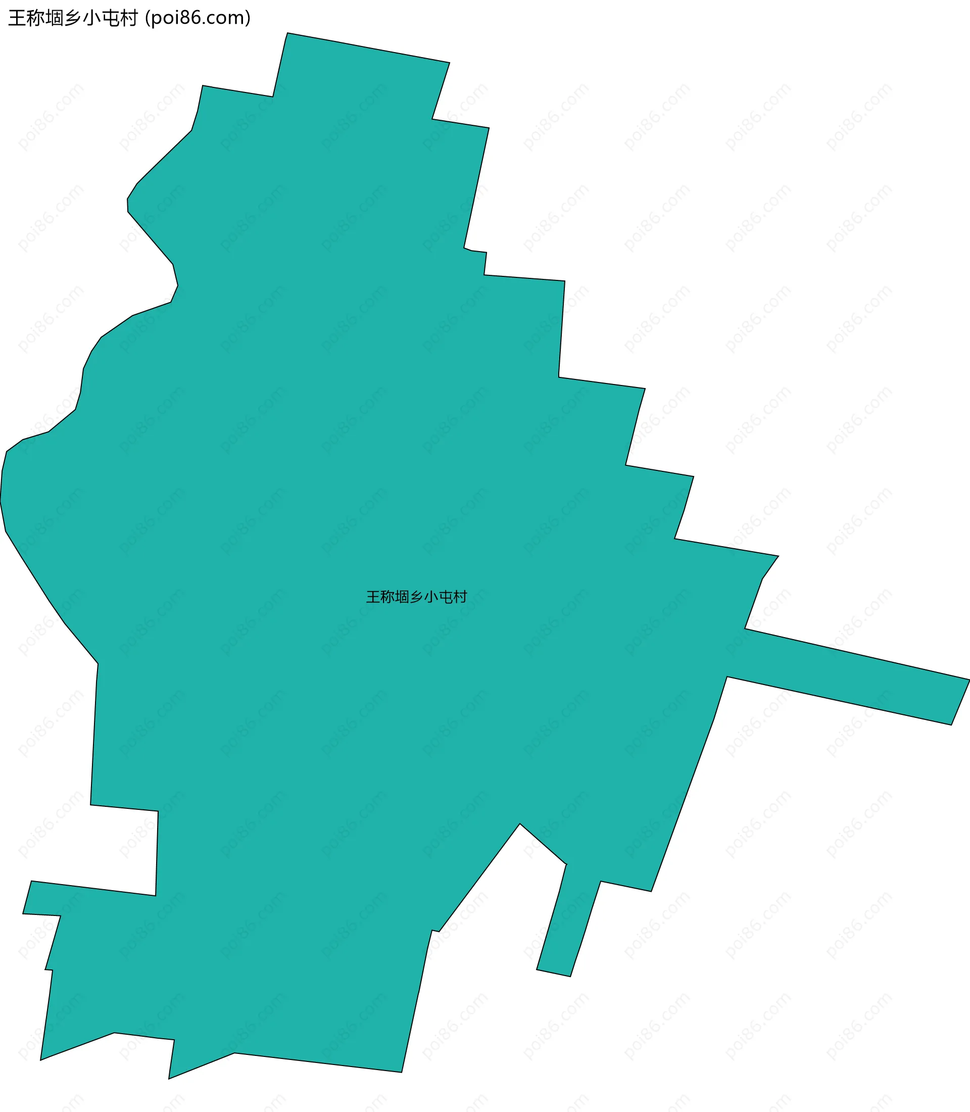 王称堌乡小屯村边界地图