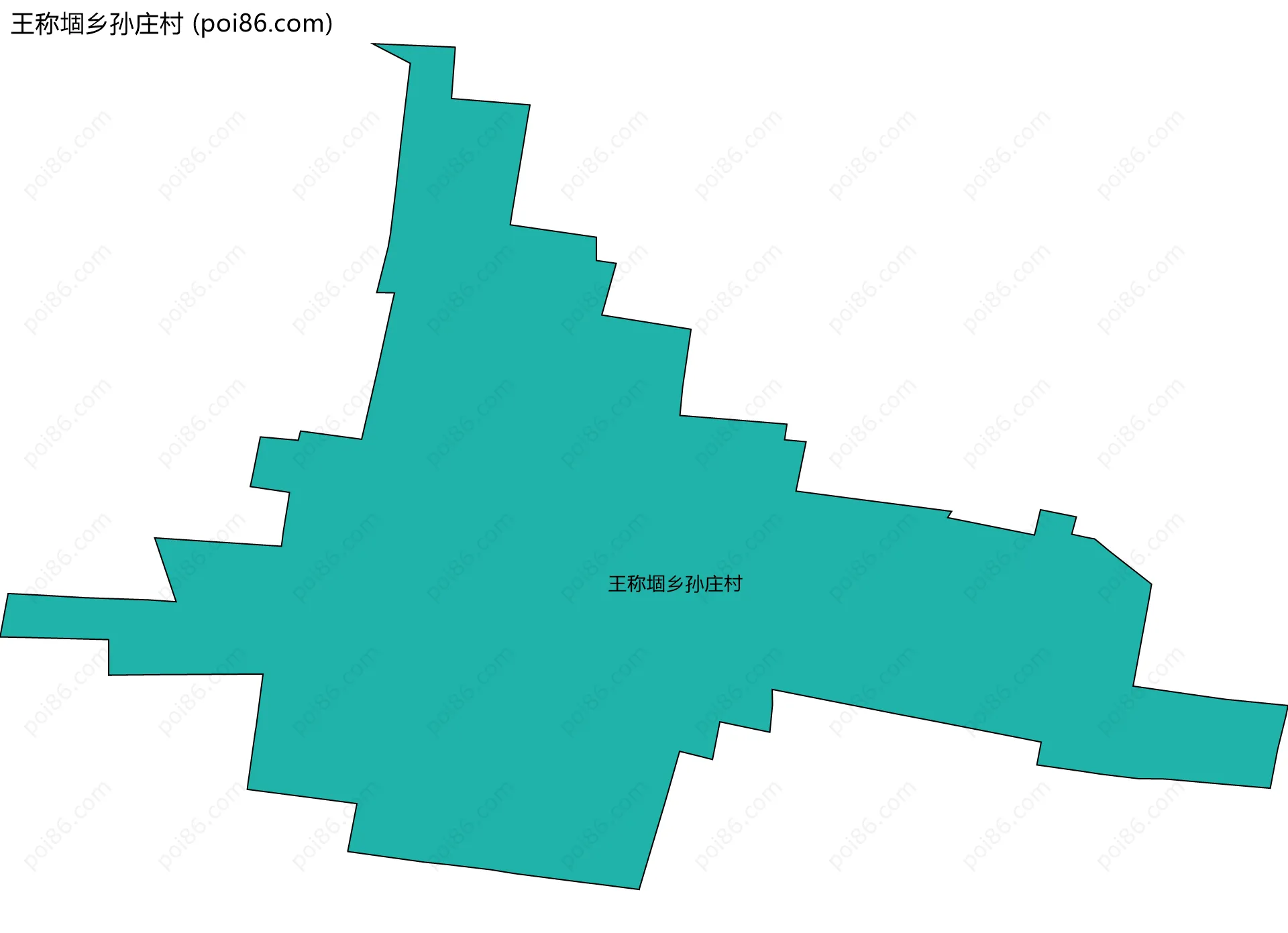 王称堌乡孙庄村边界地图