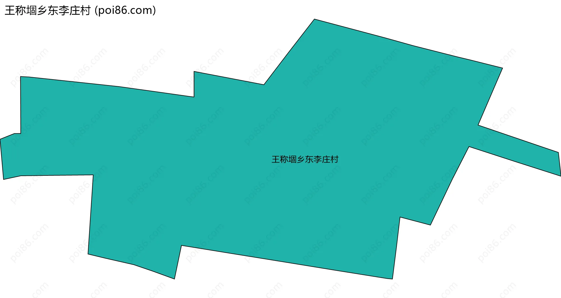 王称堌乡东李庄村边界地图