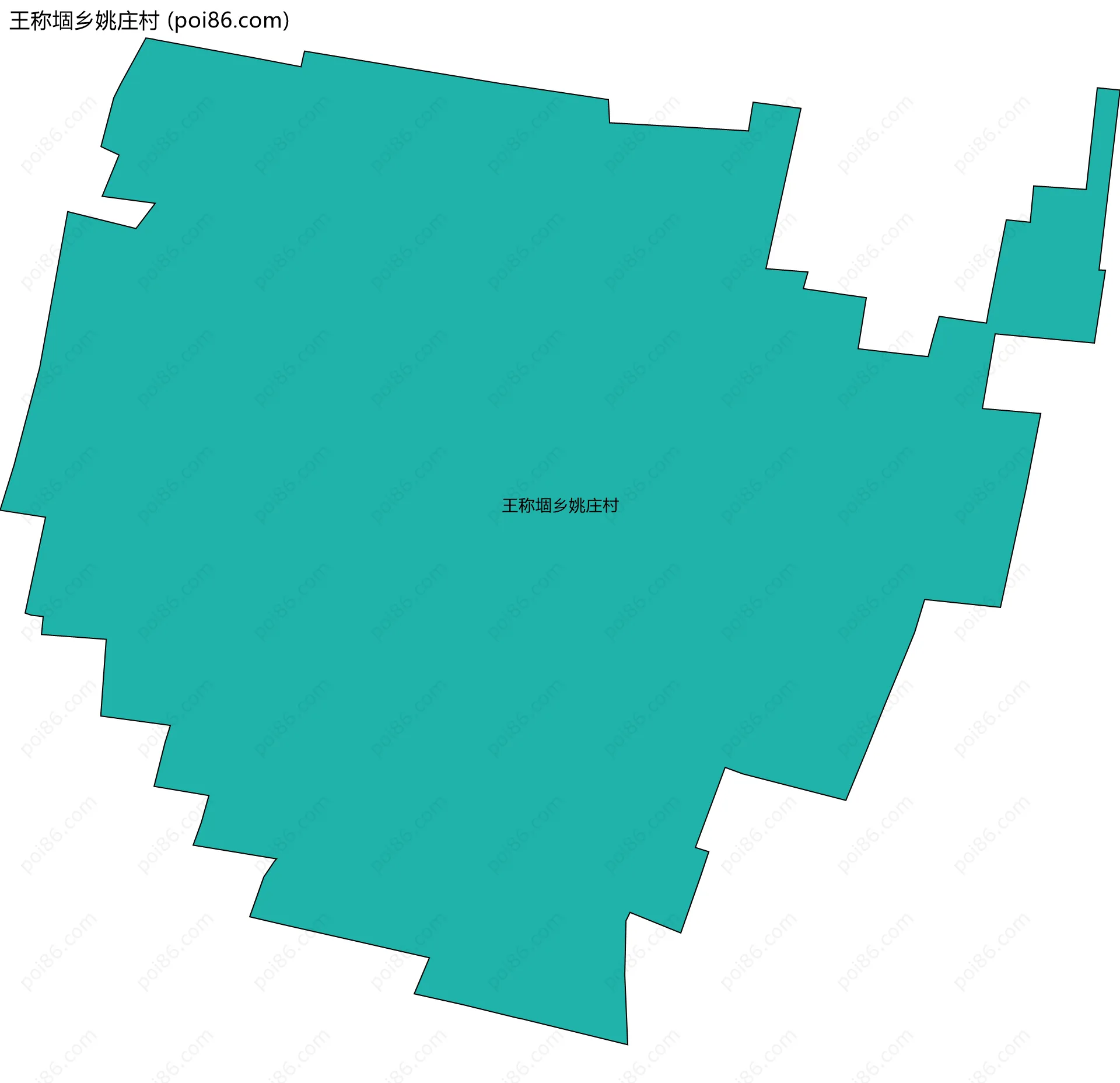王称堌乡姚庄村边界地图