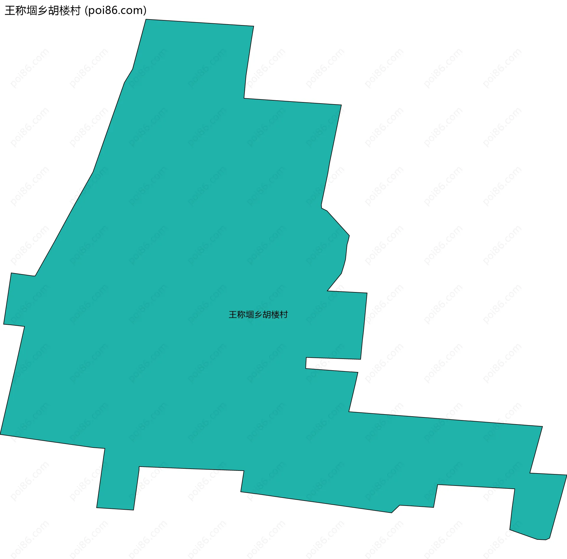 王称堌乡胡楼村边界地图