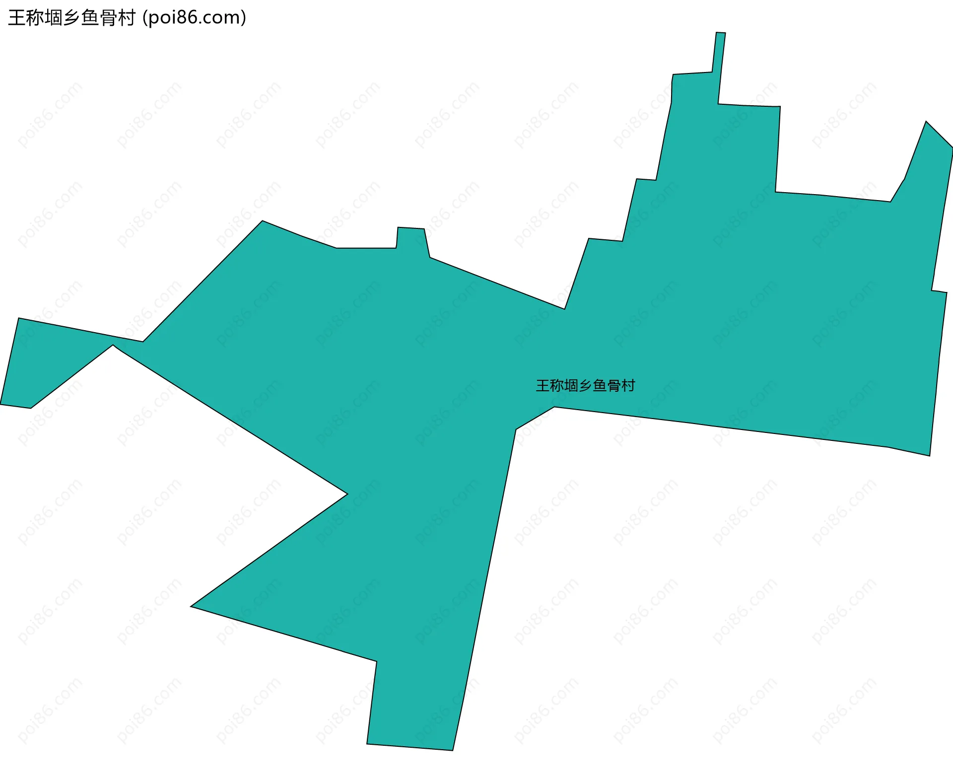 王称堌乡鱼骨村边界地图