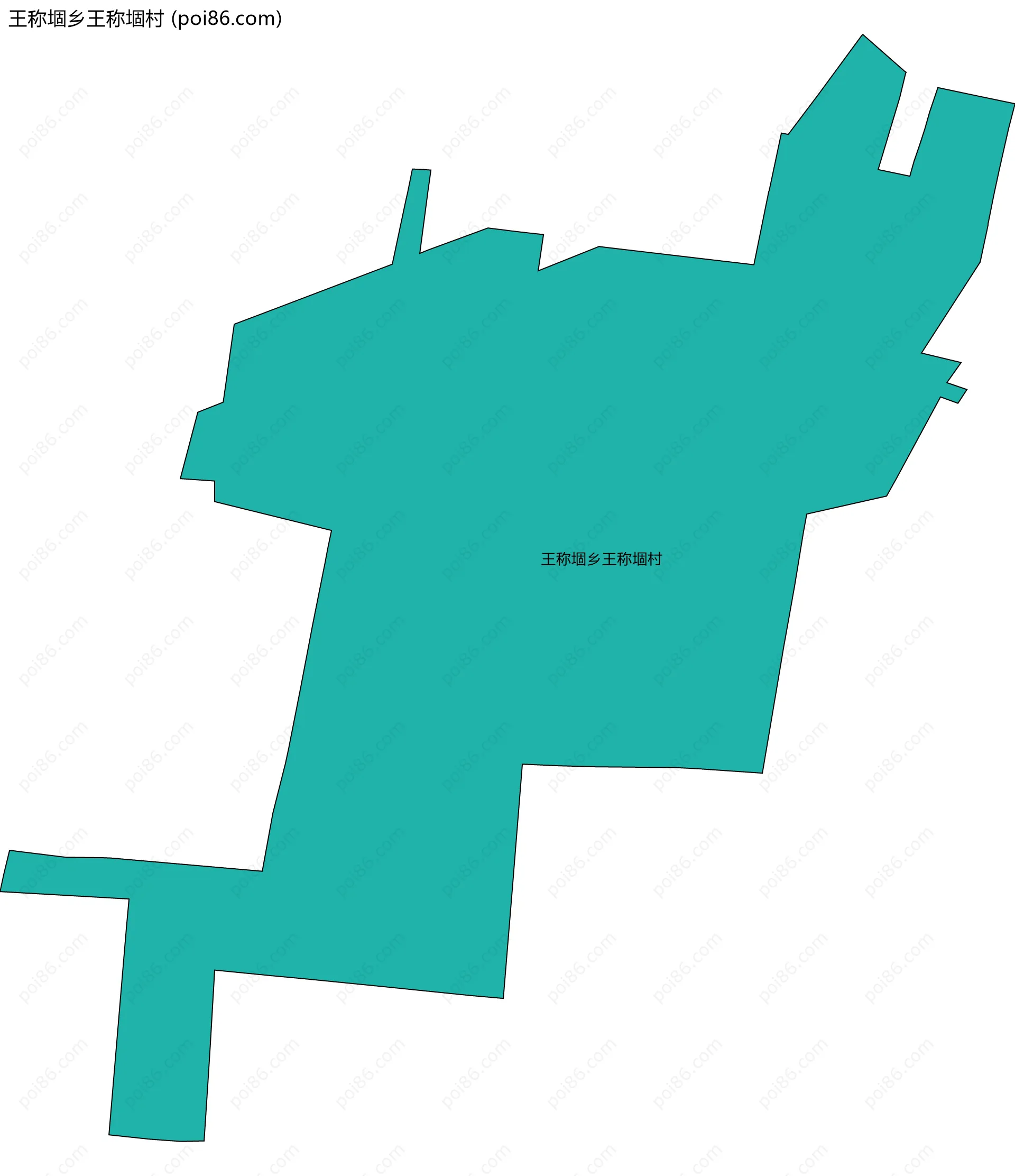 王称堌乡王称堌村边界地图