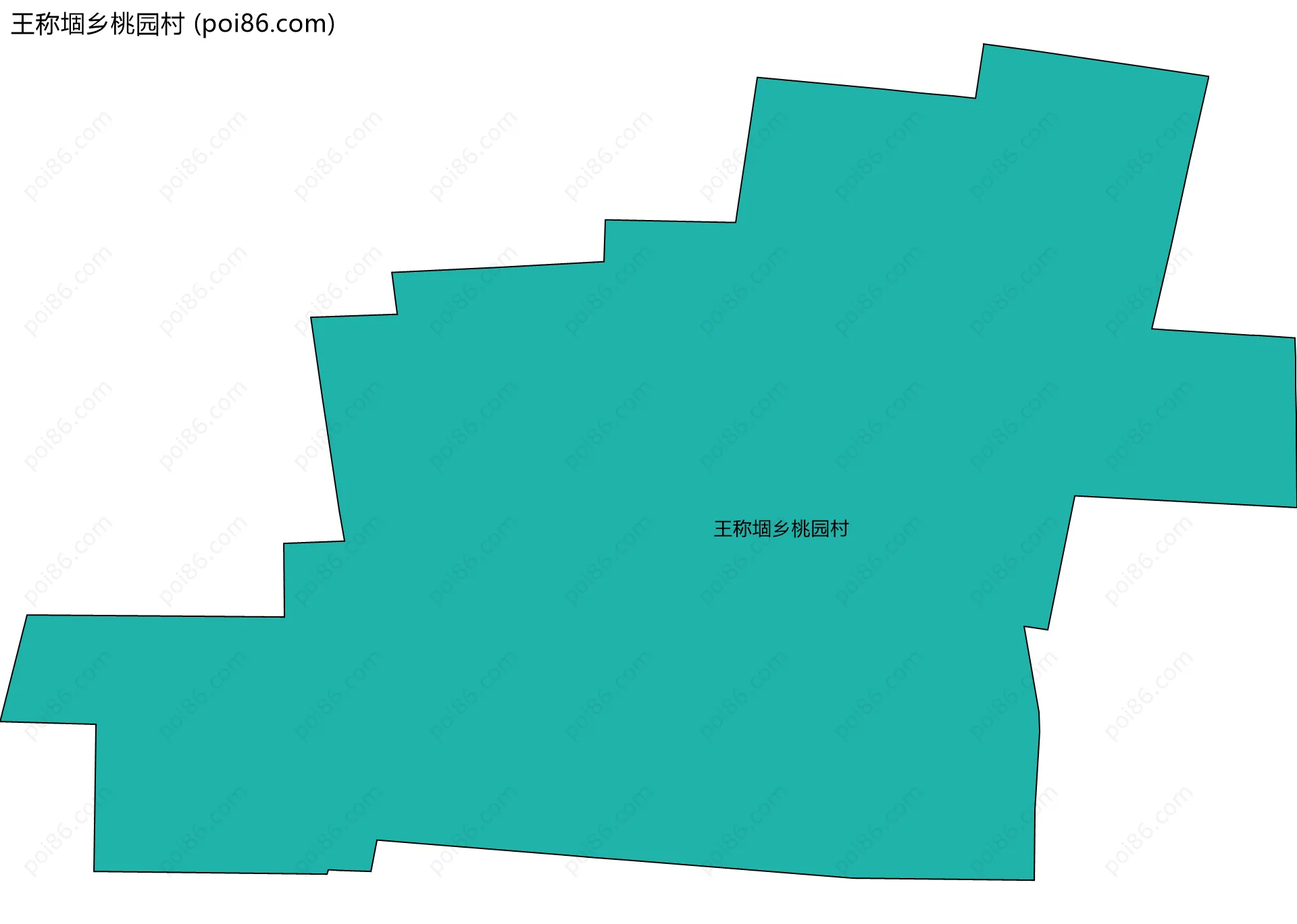 王称堌乡桃园村边界地图