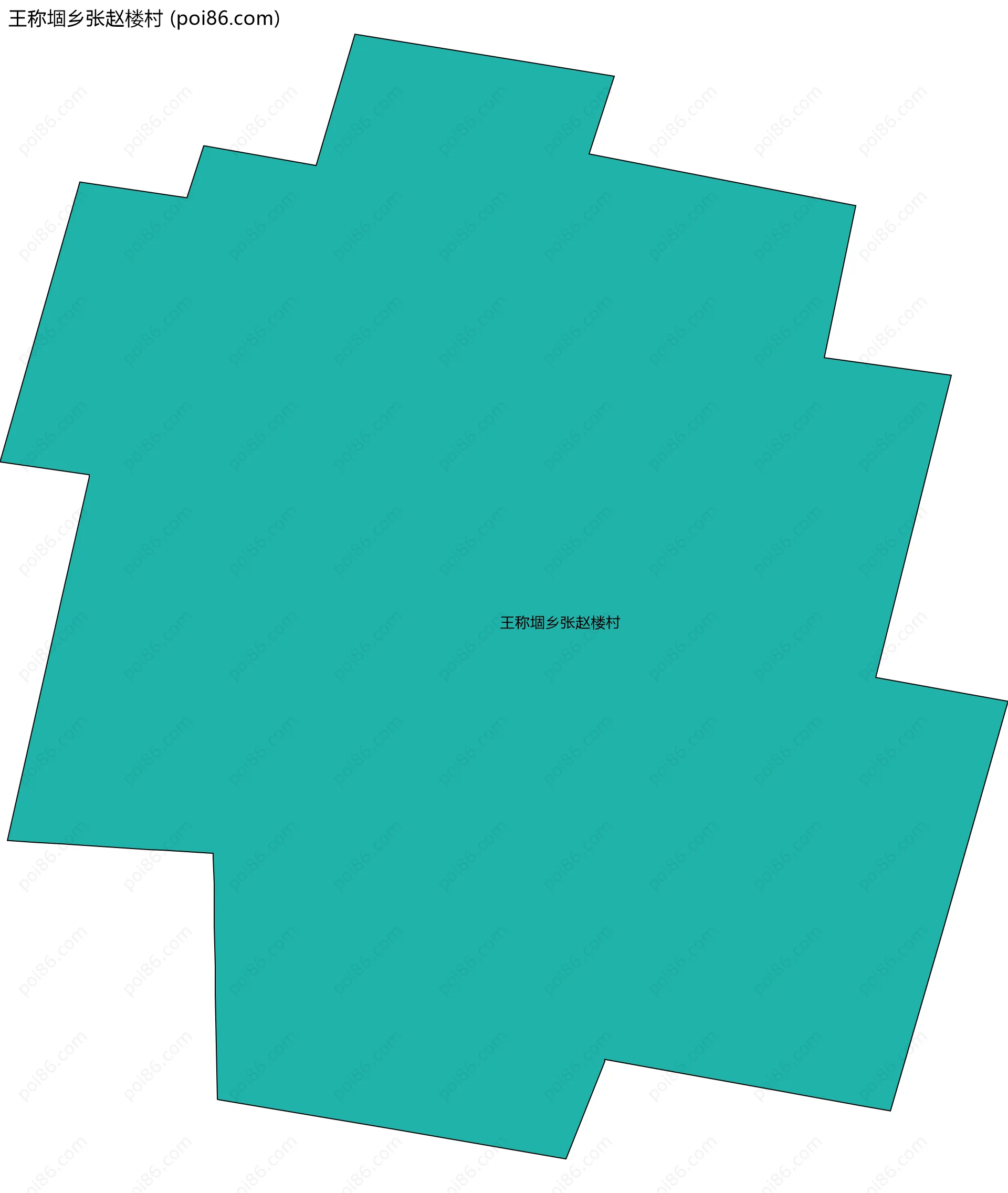 王称堌乡张赵楼村边界地图