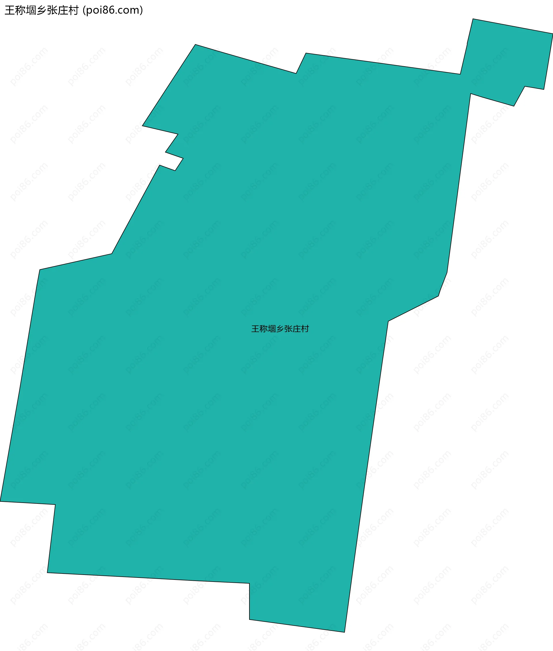 王称堌乡张庄村边界地图