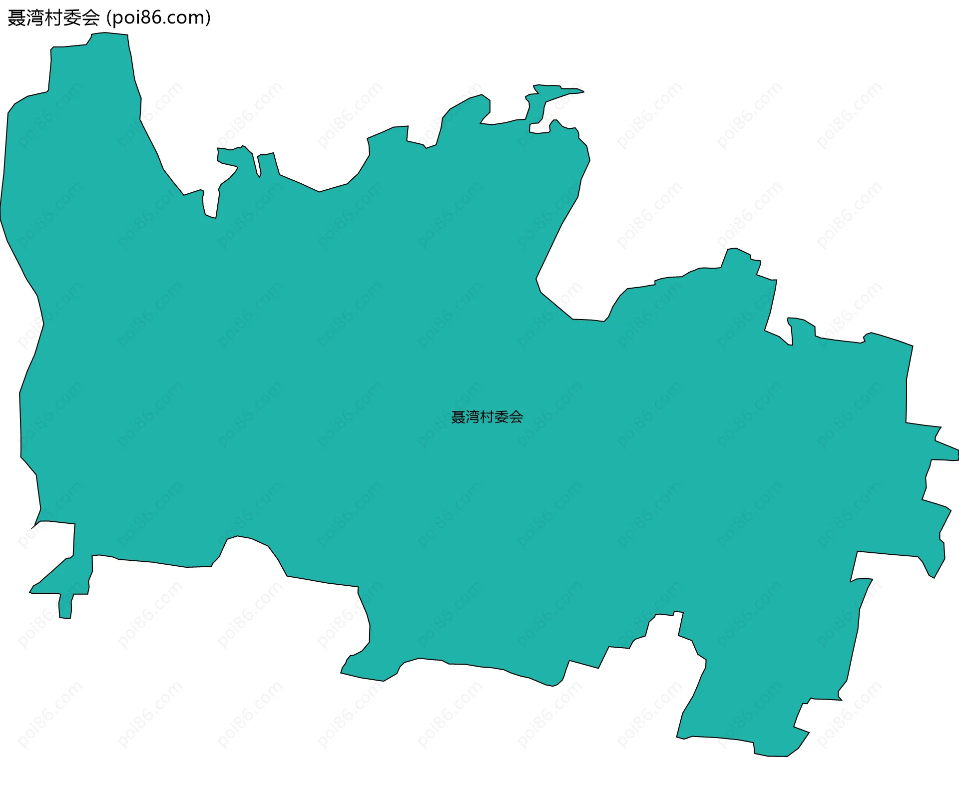 聂湾村委会边界地图