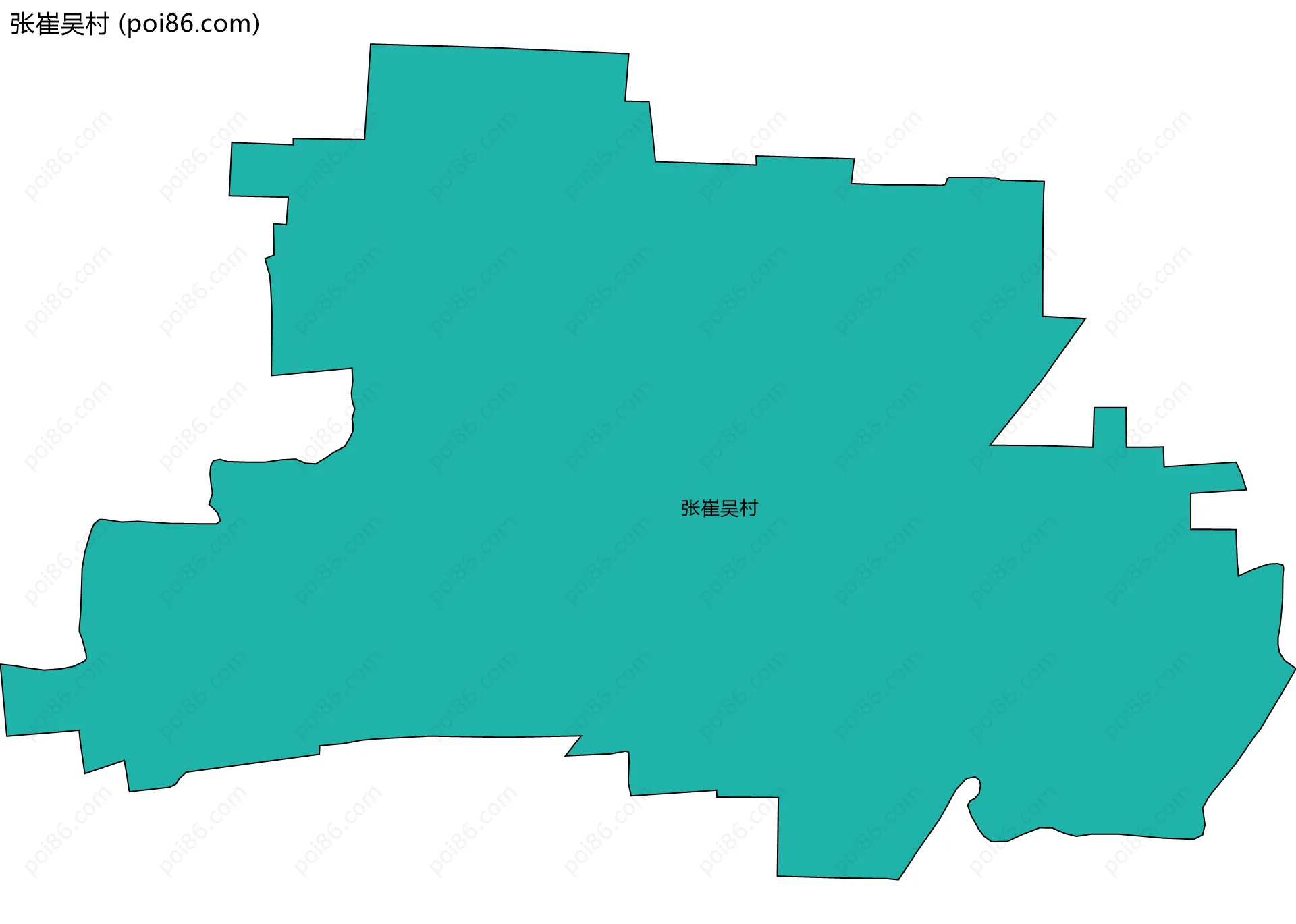 张崔吴村边界地图