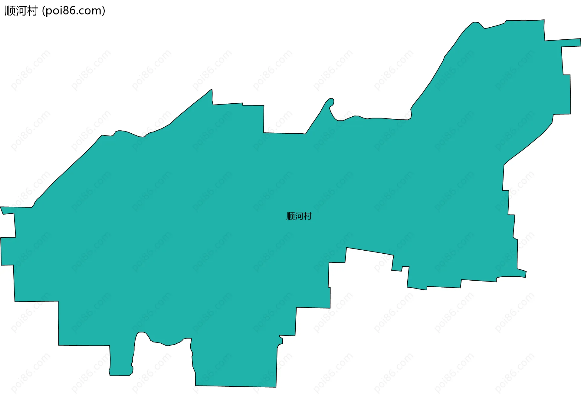 顺河村边界地图