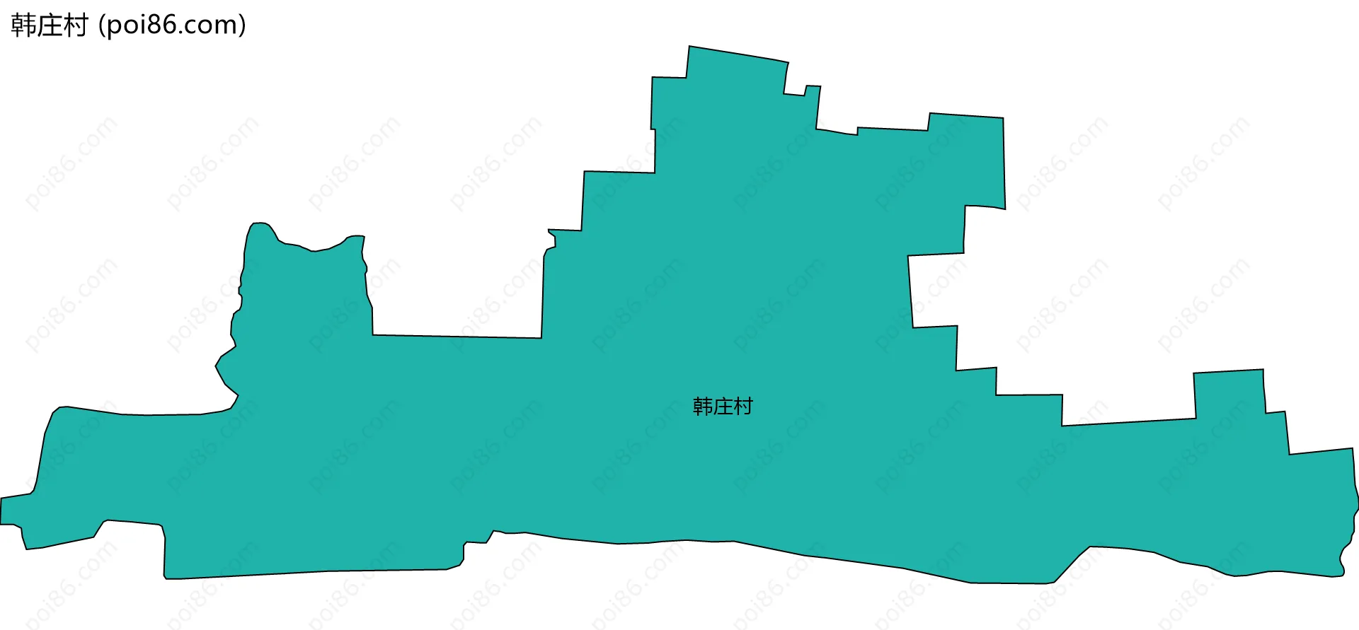 韩庄村边界地图