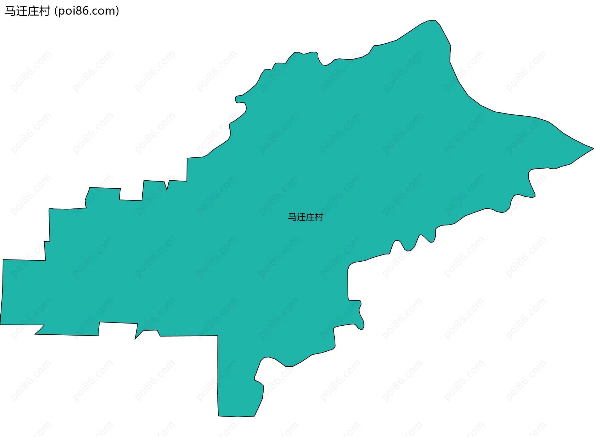 马迁庄村边界地图