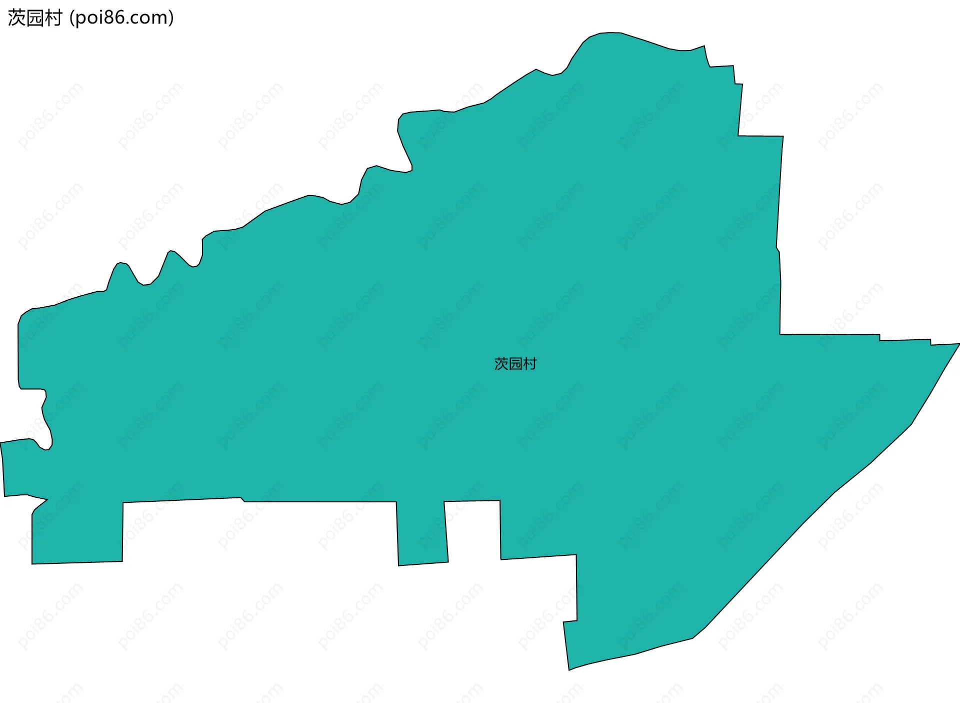 茨园村边界地图