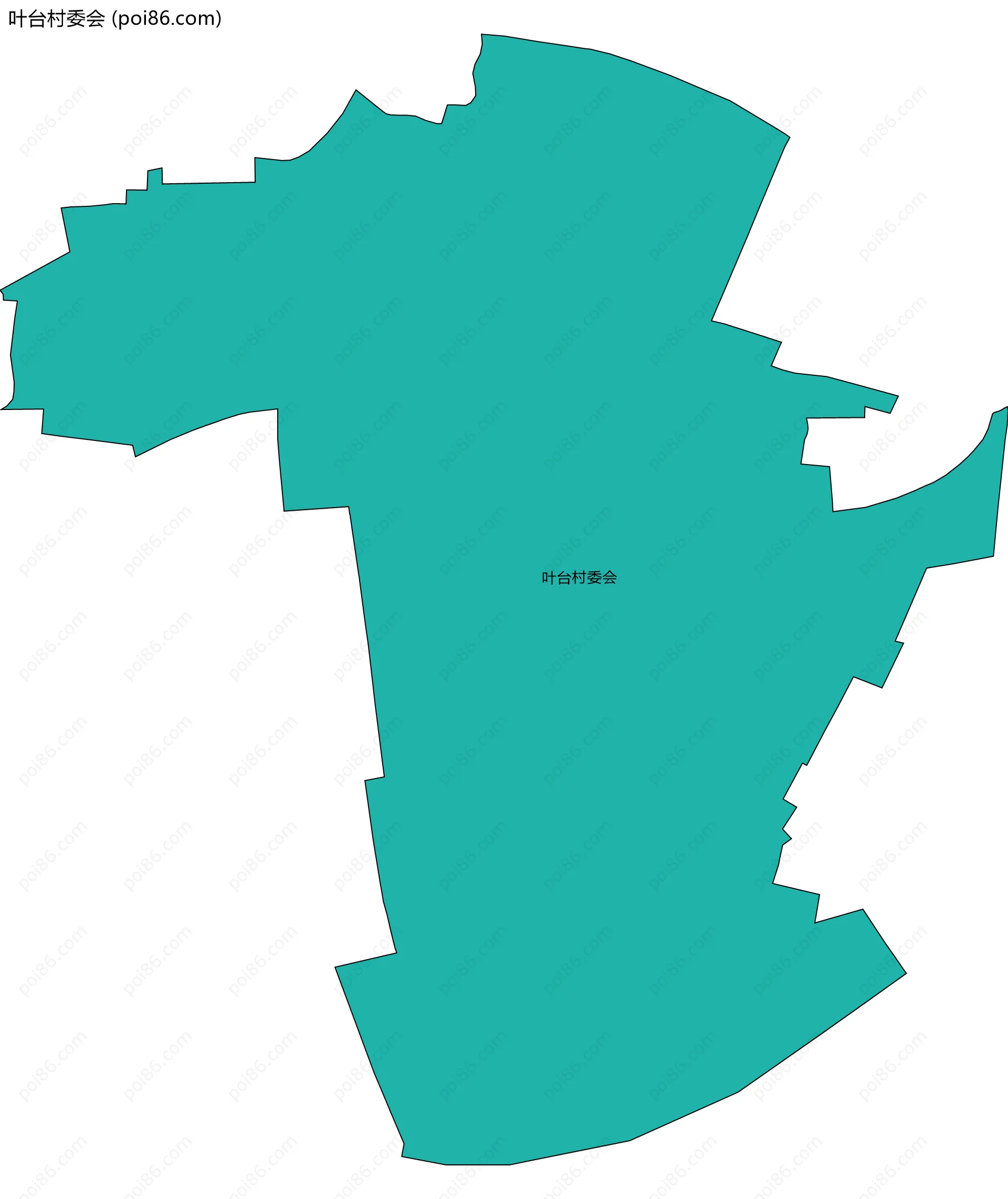 叶台村委会边界地图