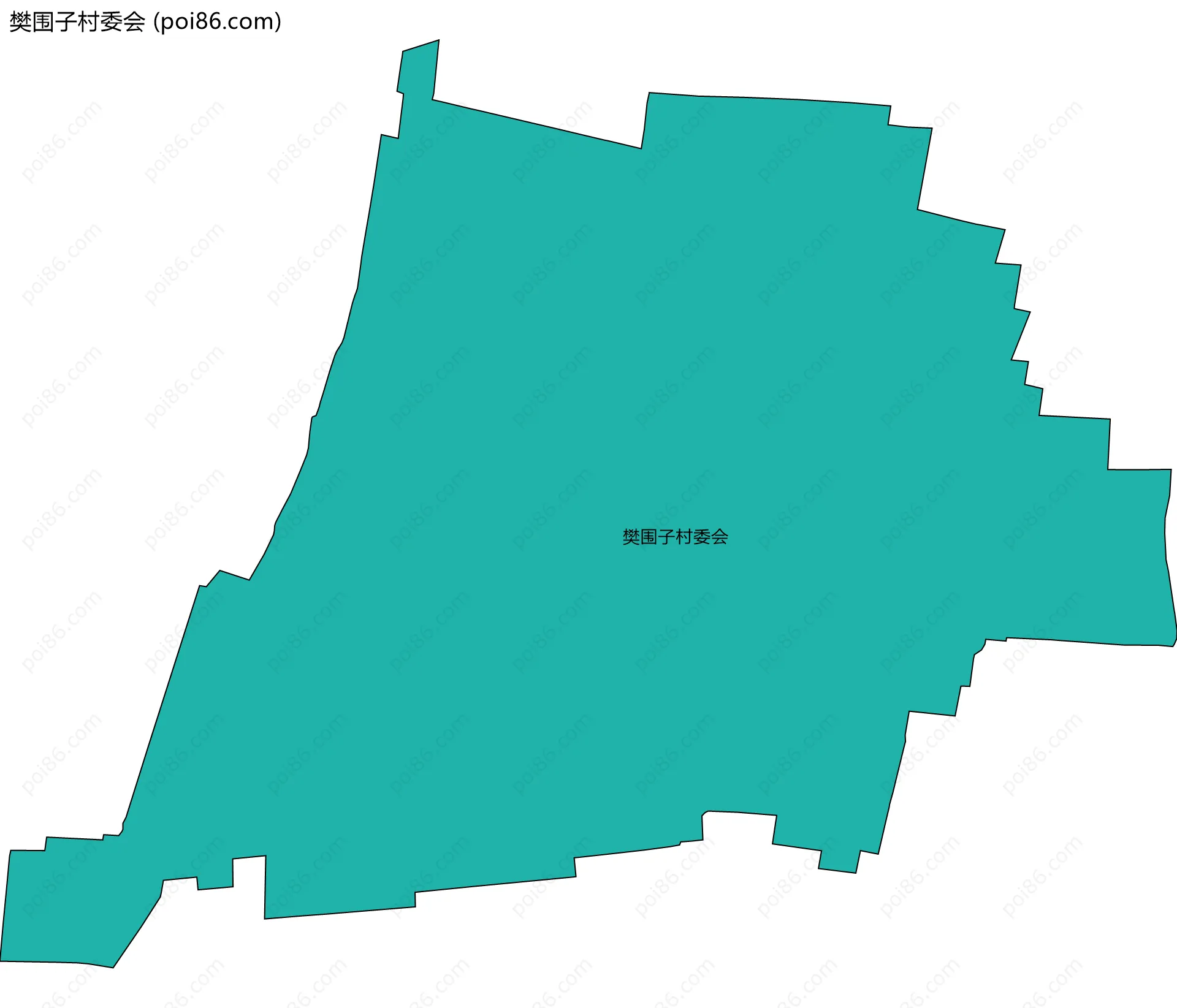 樊围子村委会边界地图