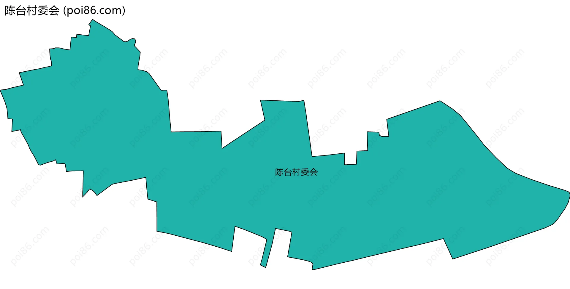 陈台村委会边界地图