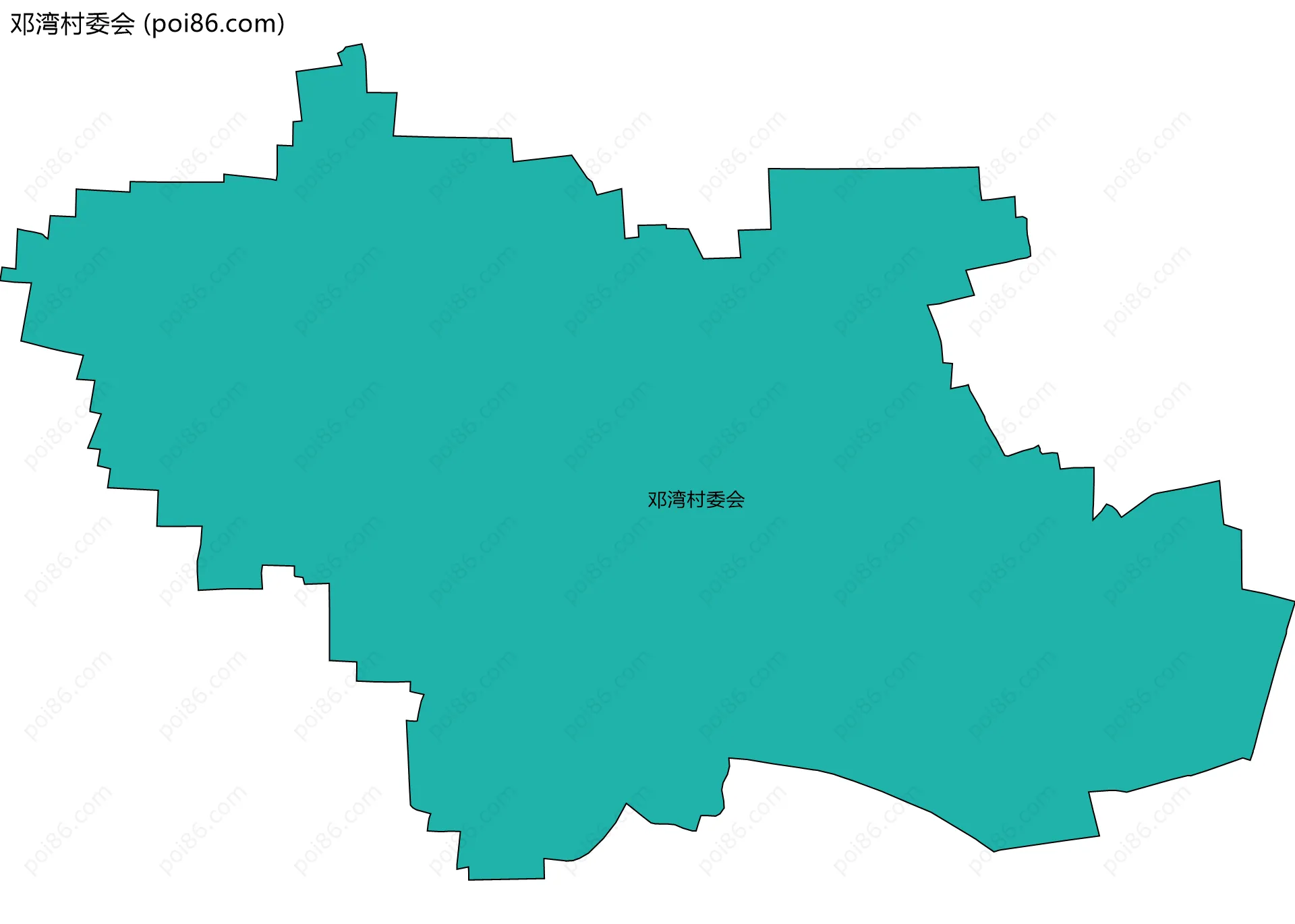 邓湾村委会边界地图