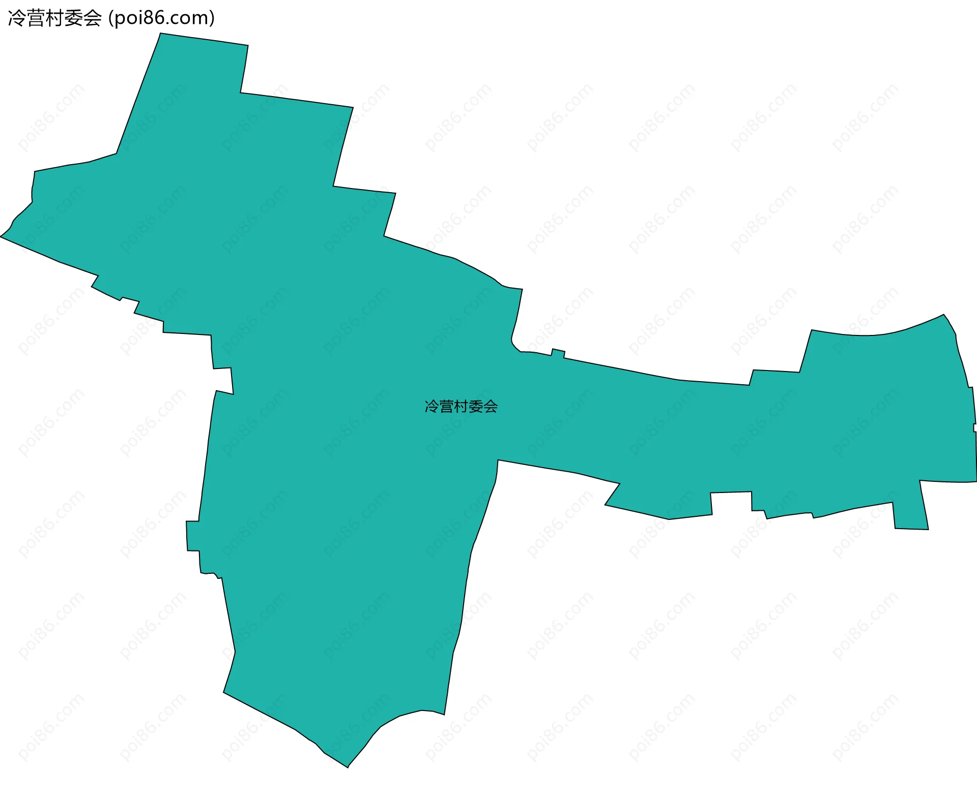 冷营村委会边界地图