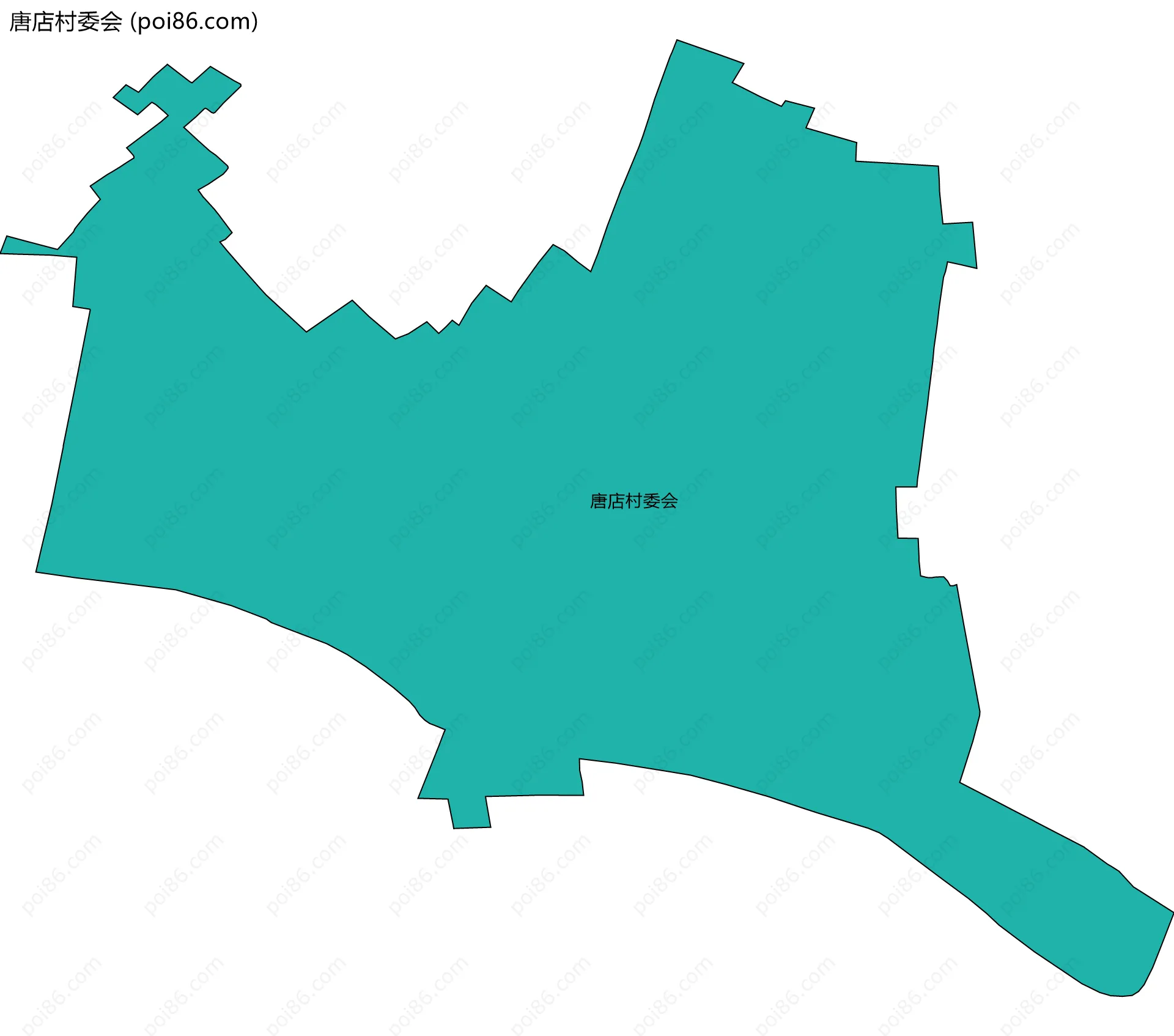 唐店村委会边界地图