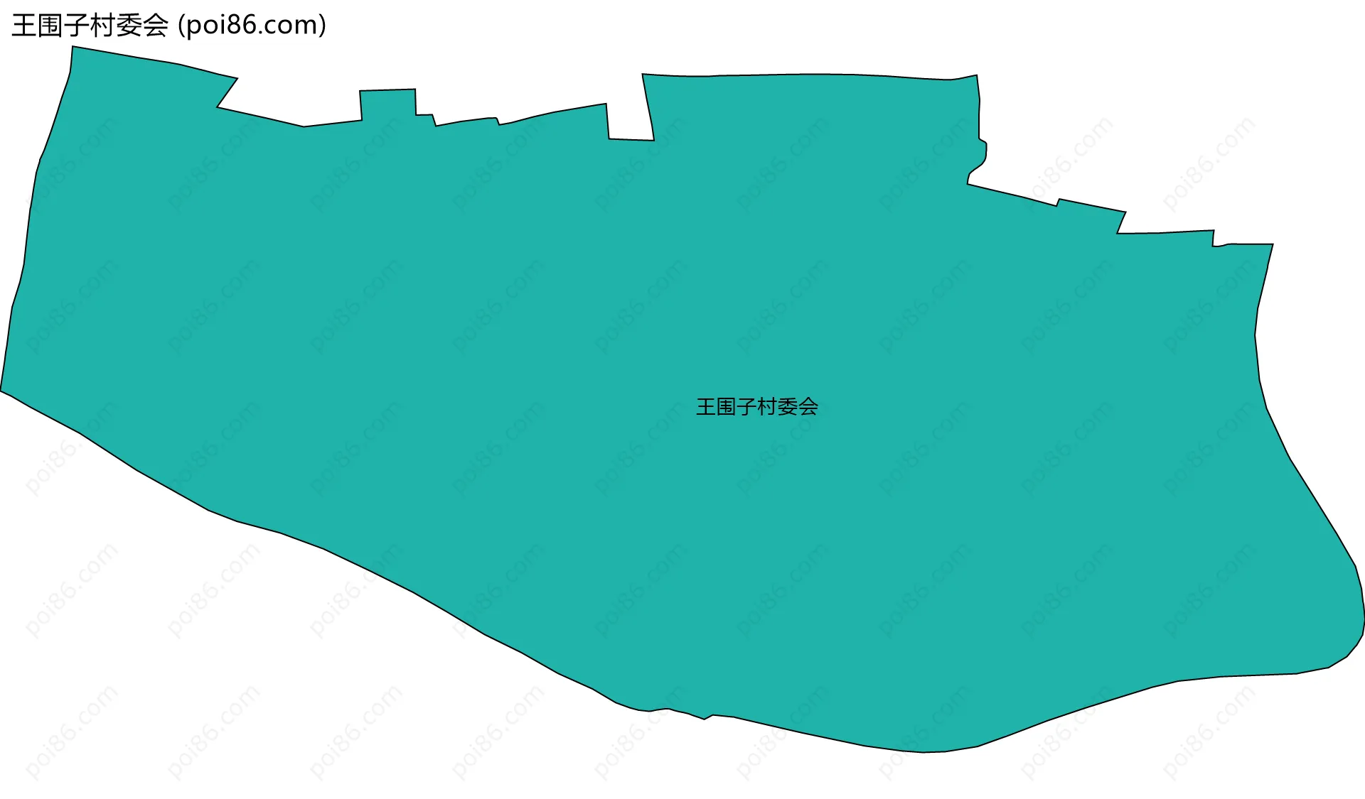 王围子村委会边界地图
