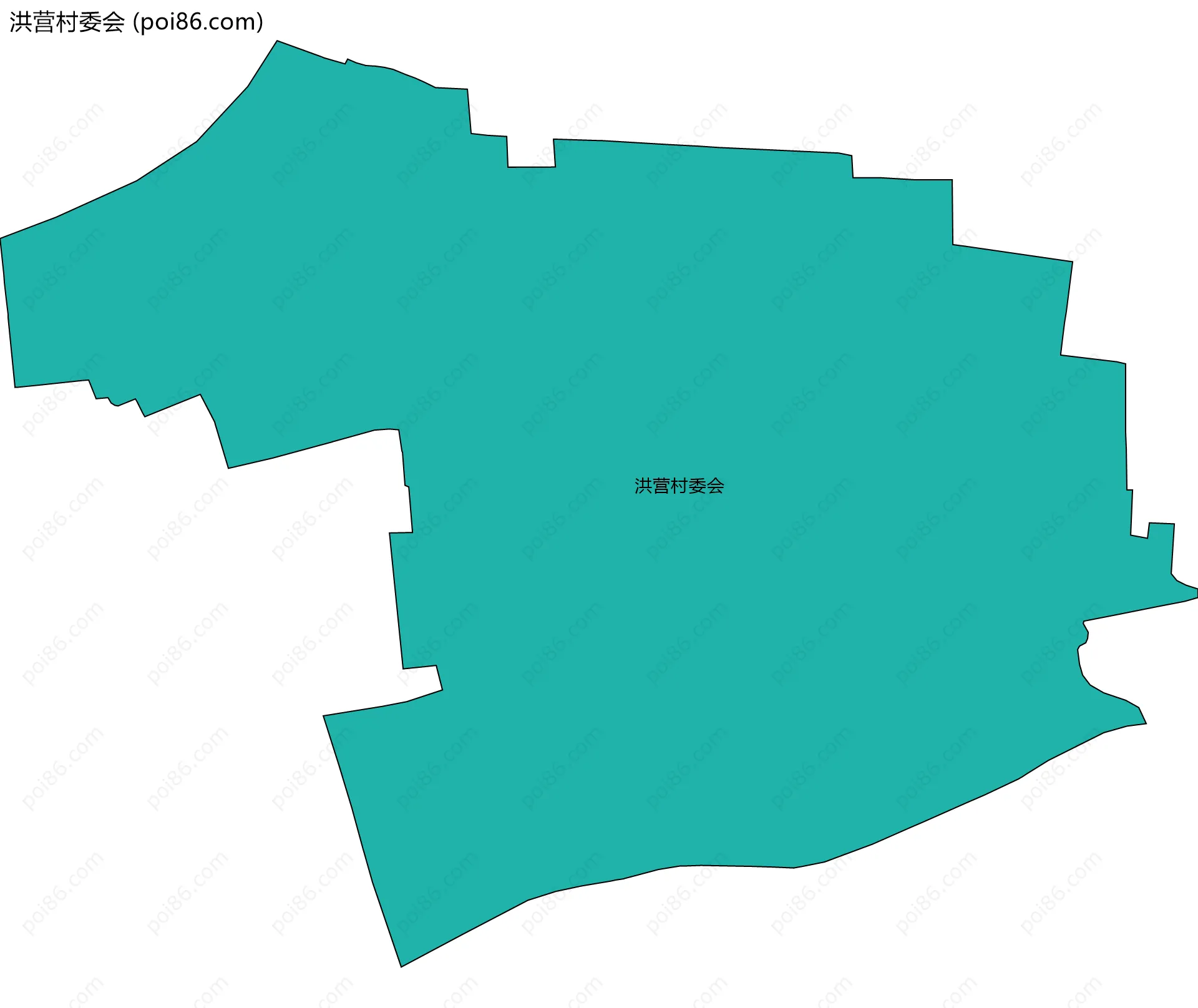 洪营村委会边界地图