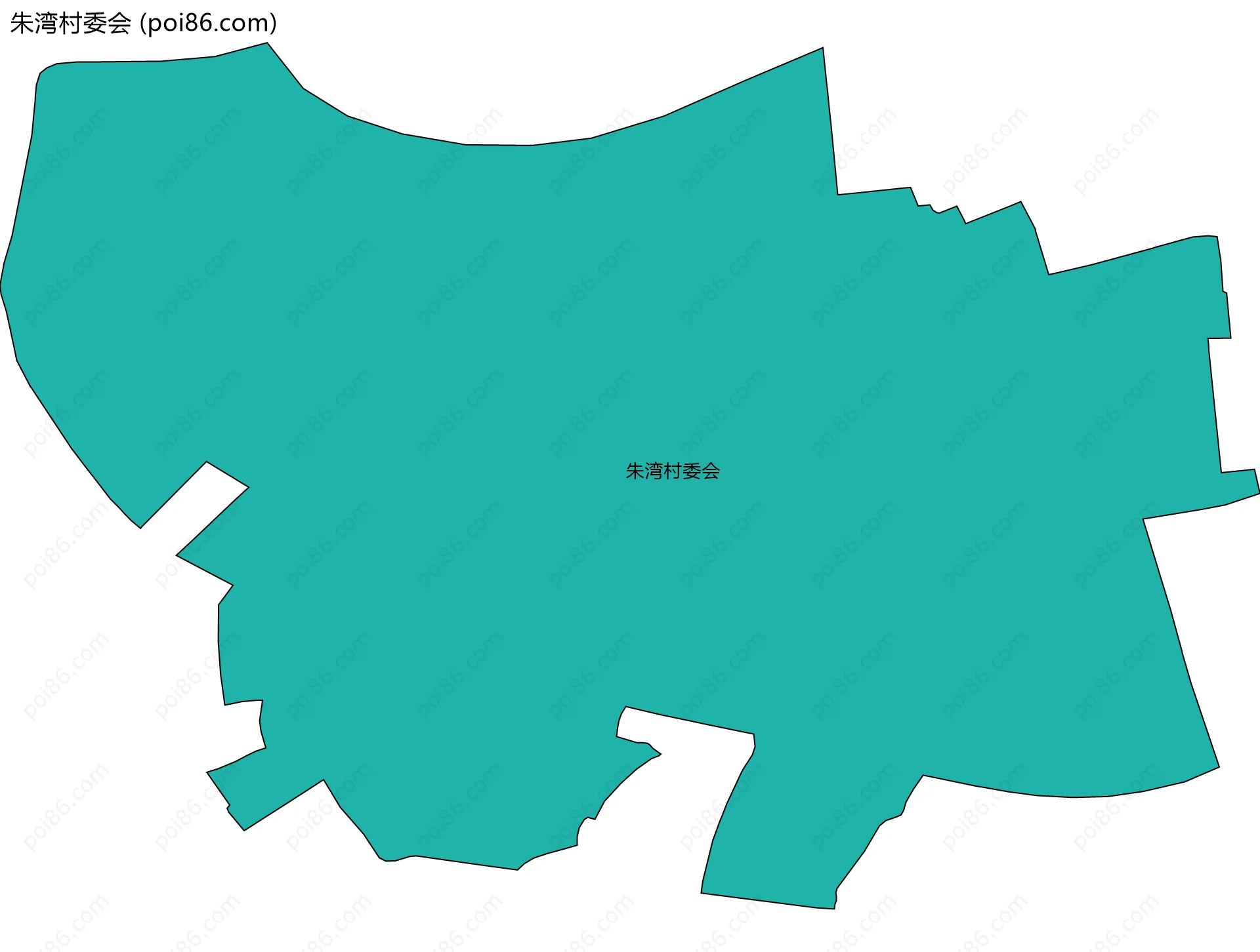 朱湾村委会边界地图