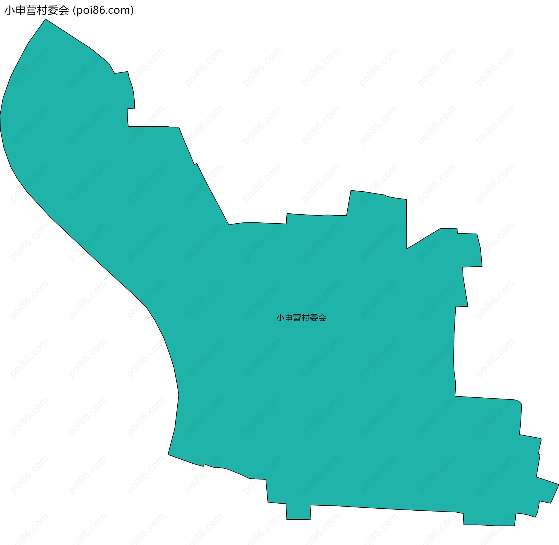 小申营村委会边界地图