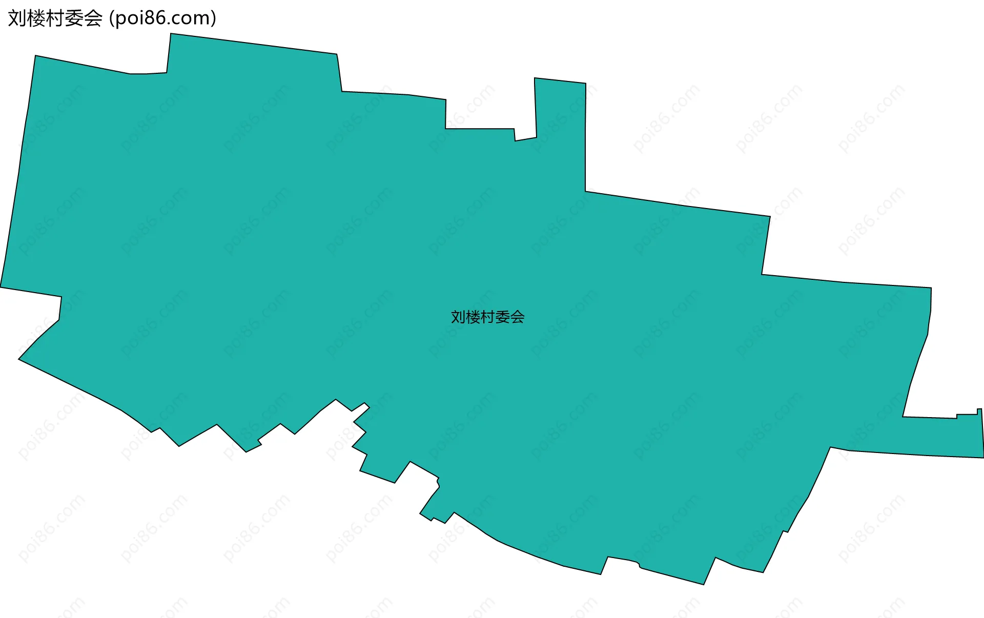 刘楼村委会边界地图