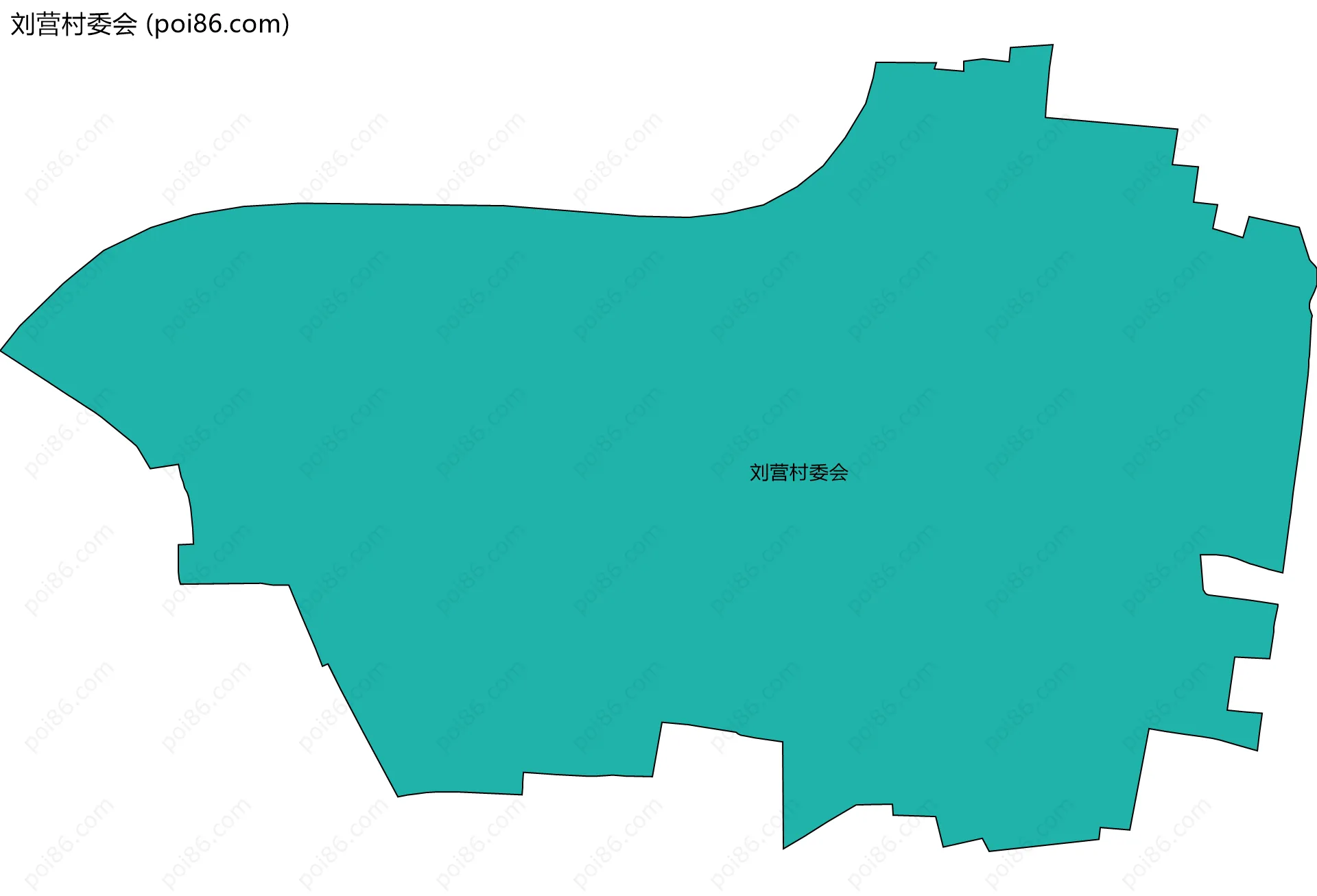 刘营村委会边界地图