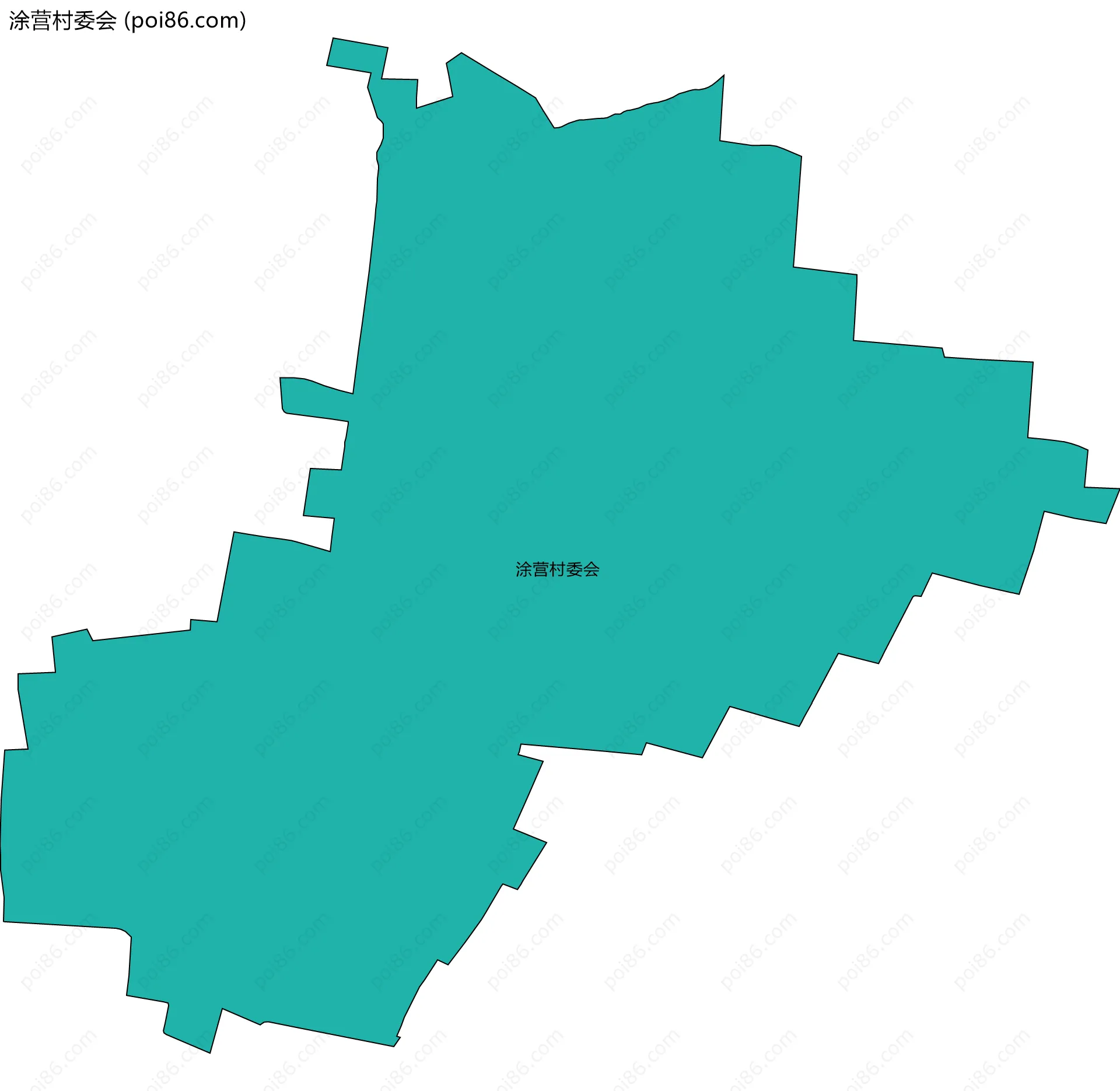 涂营村委会边界地图