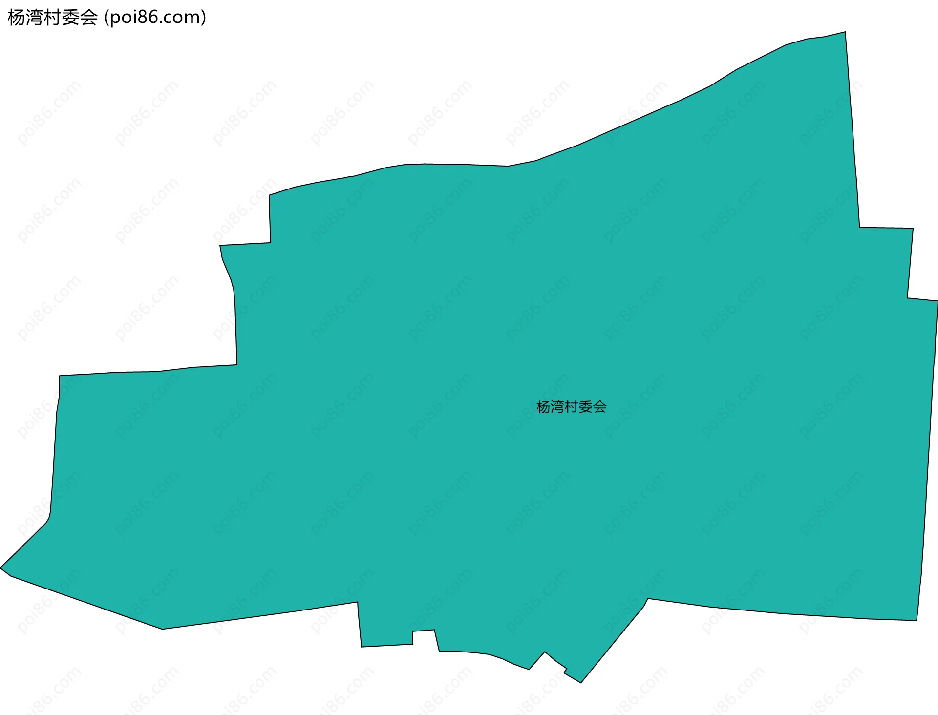 杨湾村委会边界地图