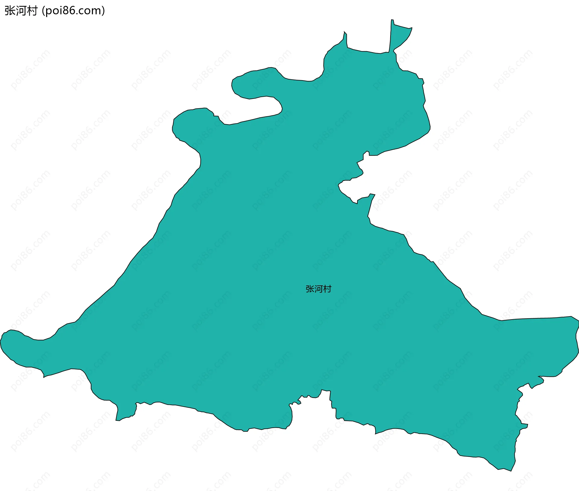 张河村边界地图