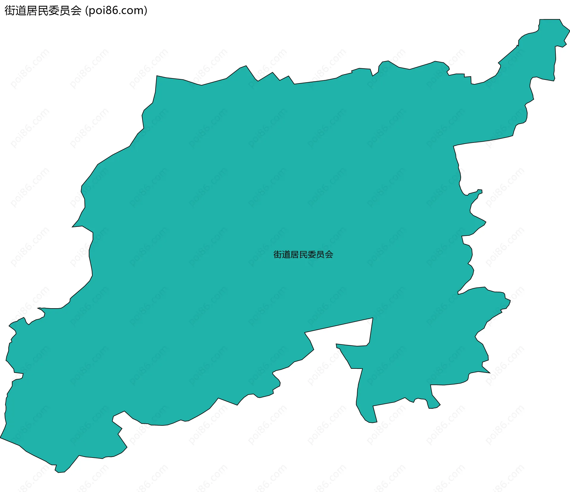 街道居民委员会边界地图